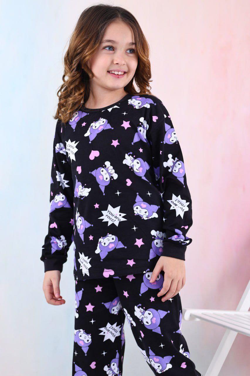 SİYAH KUROMİLİ PİJAMA TAKIMI