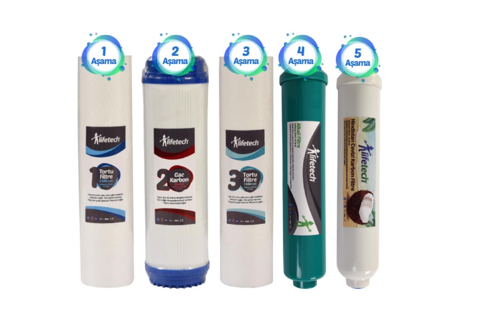 Lifetech 5 Aşama Filtre Seti