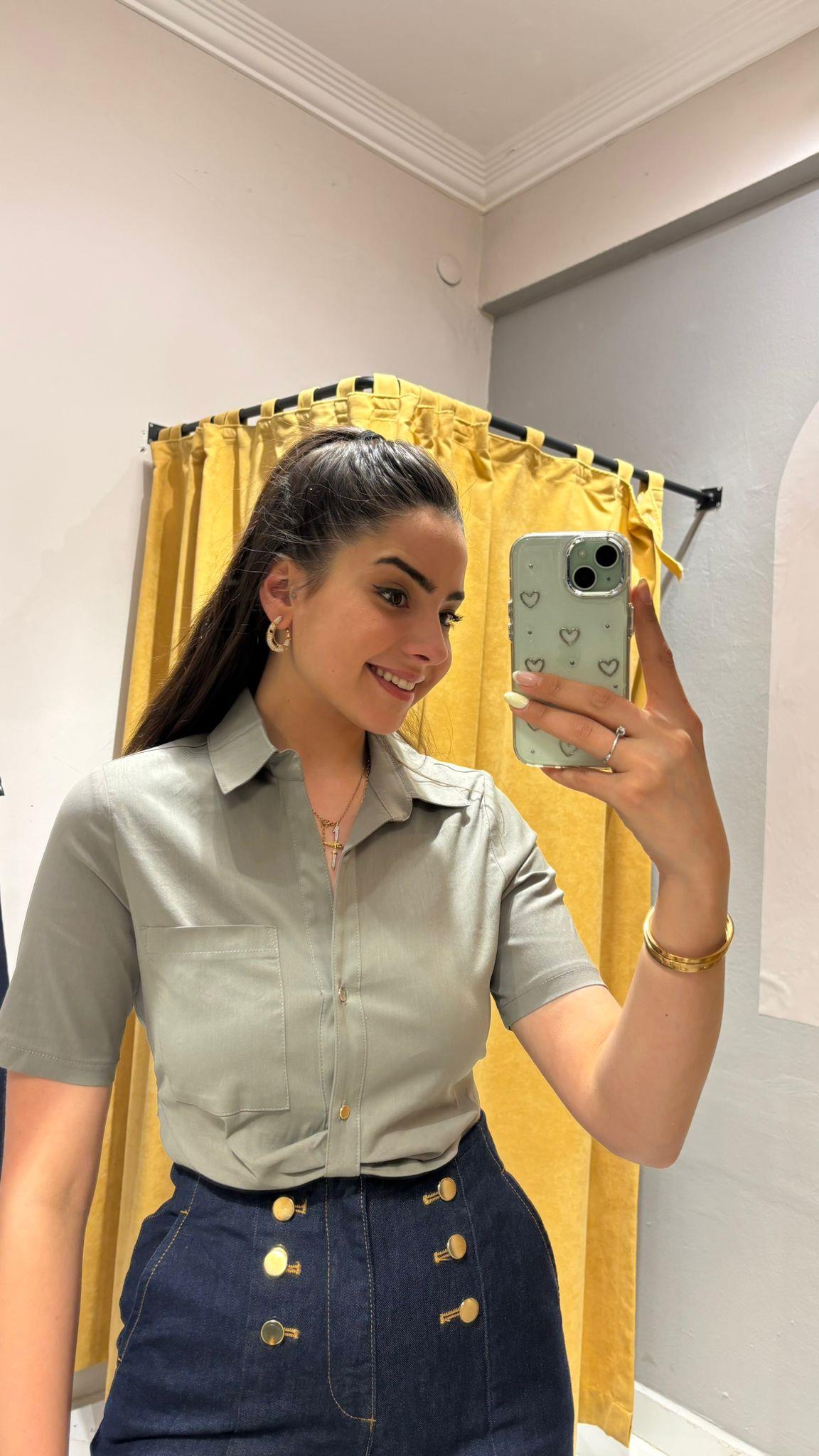 DİLVİN CROP GÖMLEK ÇAĞLA 