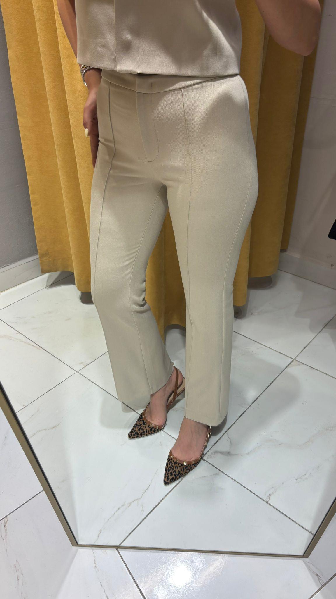 DİLVİN DİKİŞ DETAYLI  PANTOLON BEJ