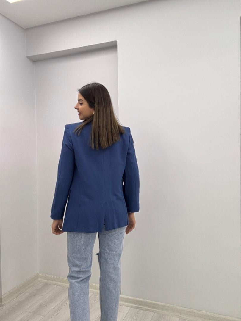 İndigo Mavi Blazer Ceket