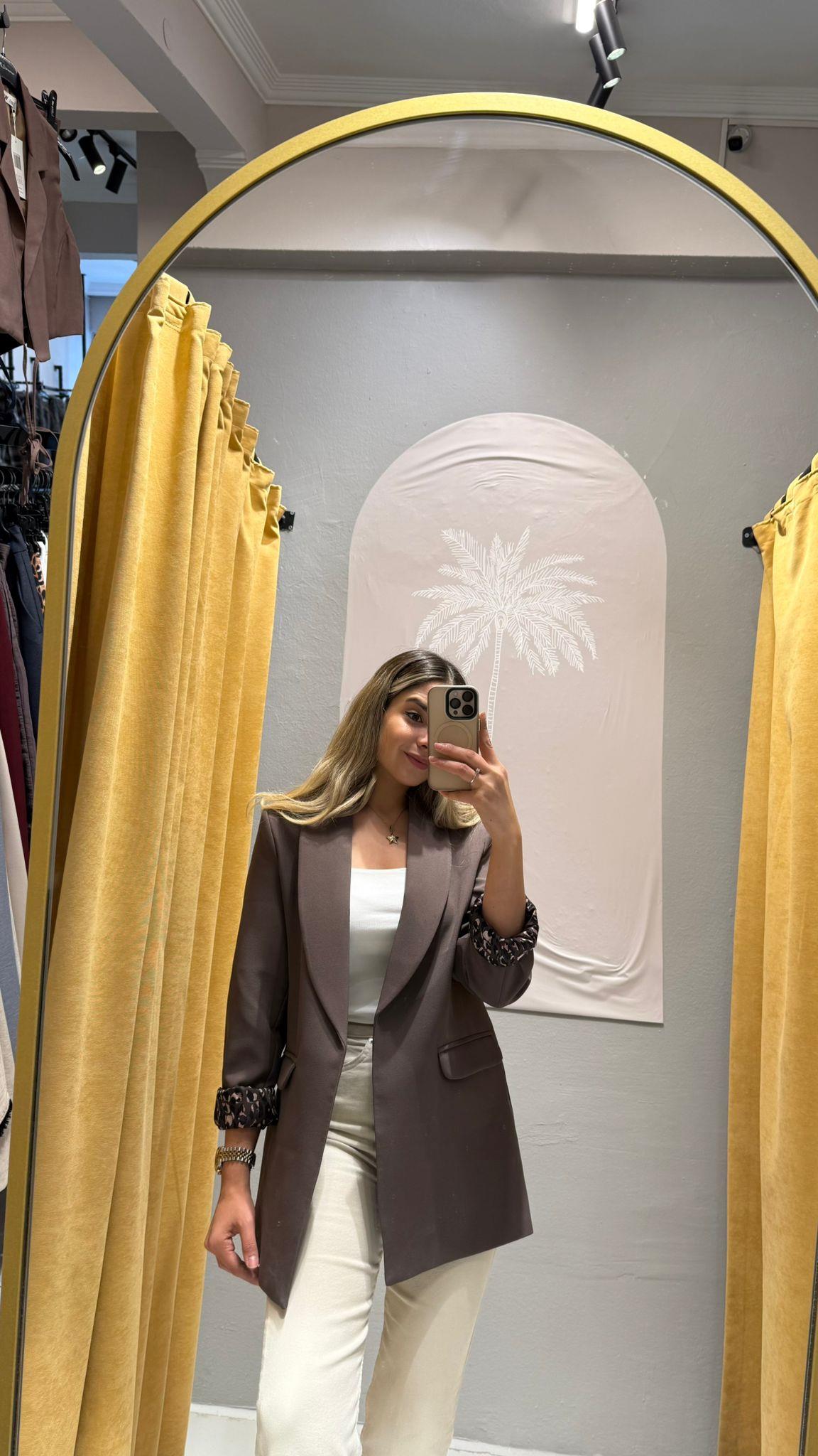 KAHVE BLAZER CEKET