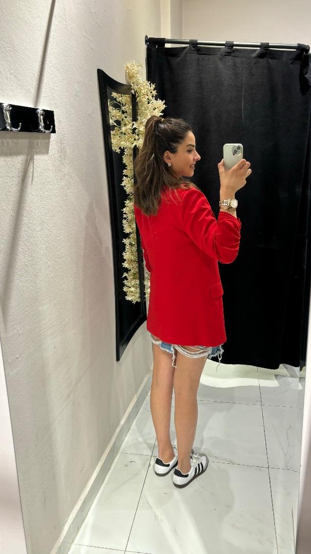 KIRMIZI BLAZER CEKET
