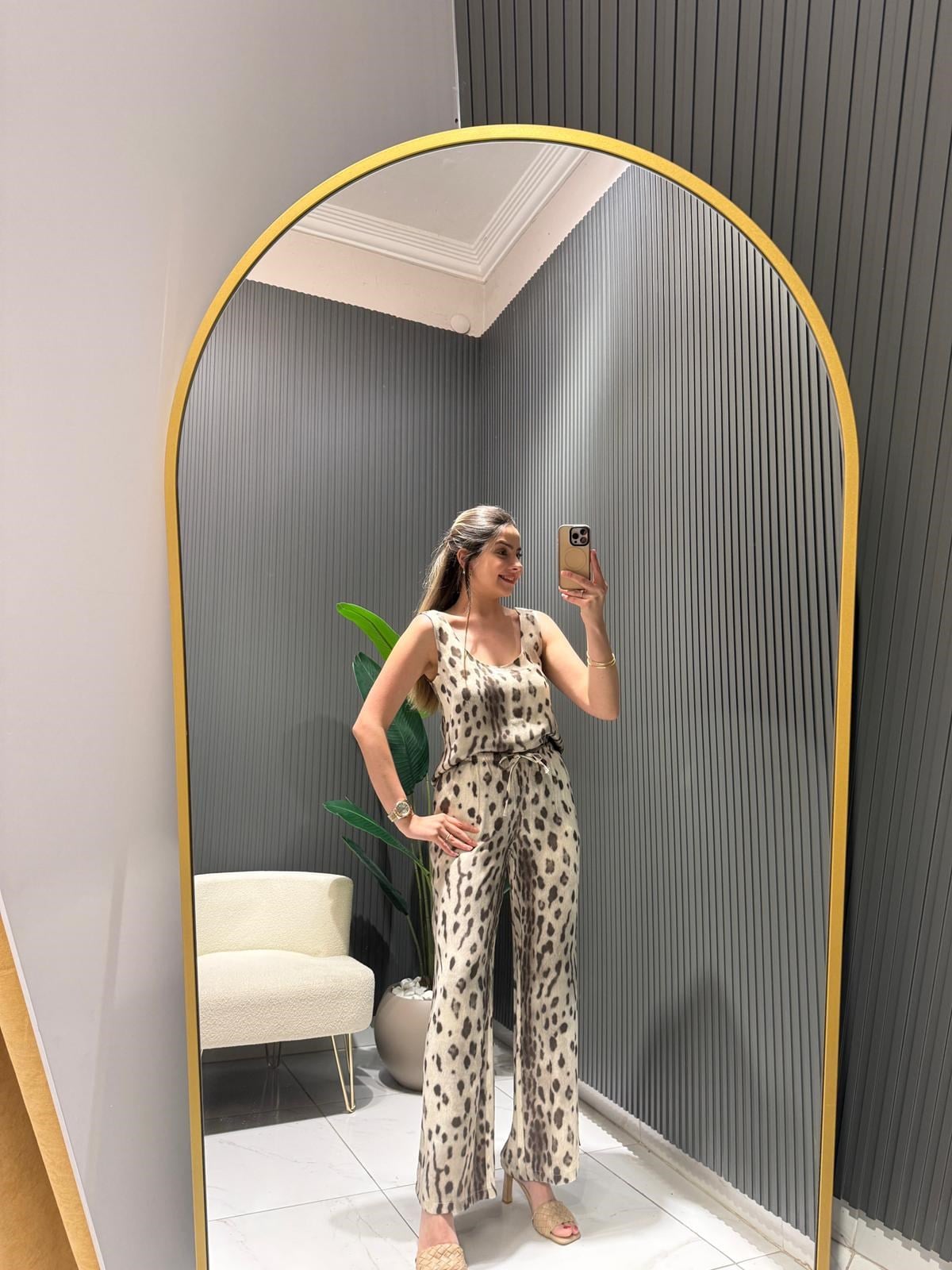 LEOPAR LASTİKLİ PANTOLON 