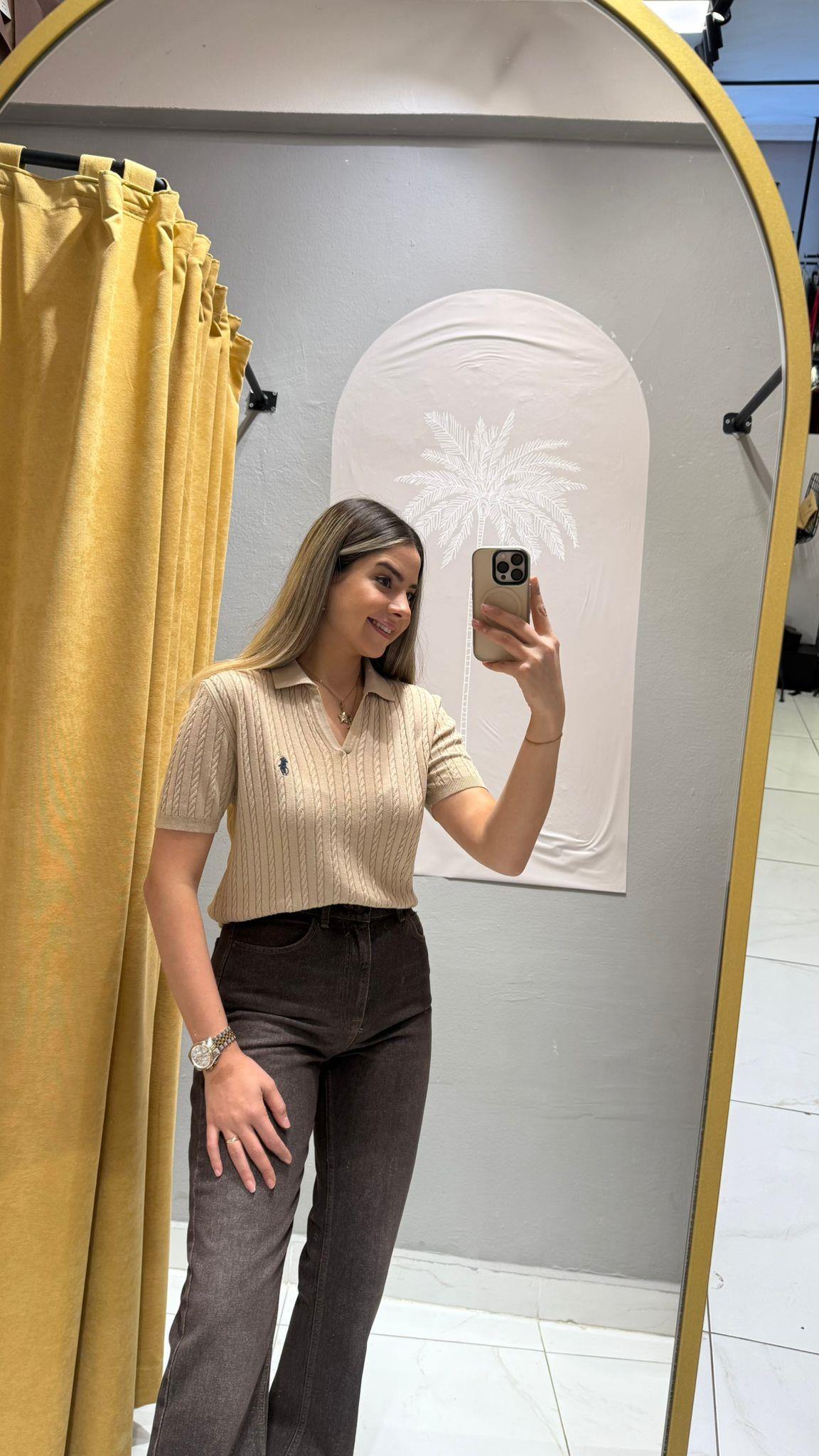 POLO YAKA TRİKO CAMEL 