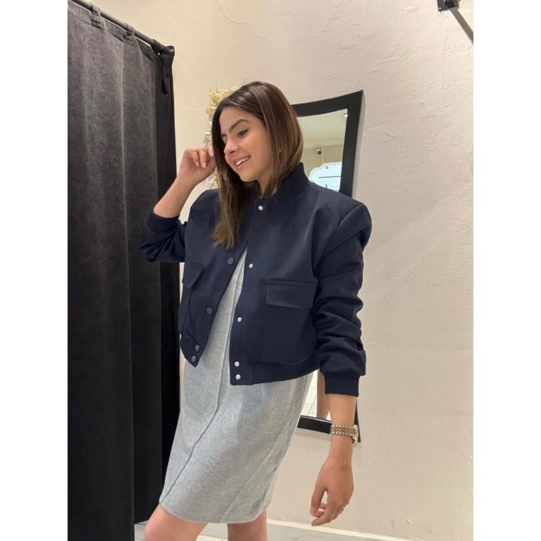 Zr Lacivert Bomber Ceket