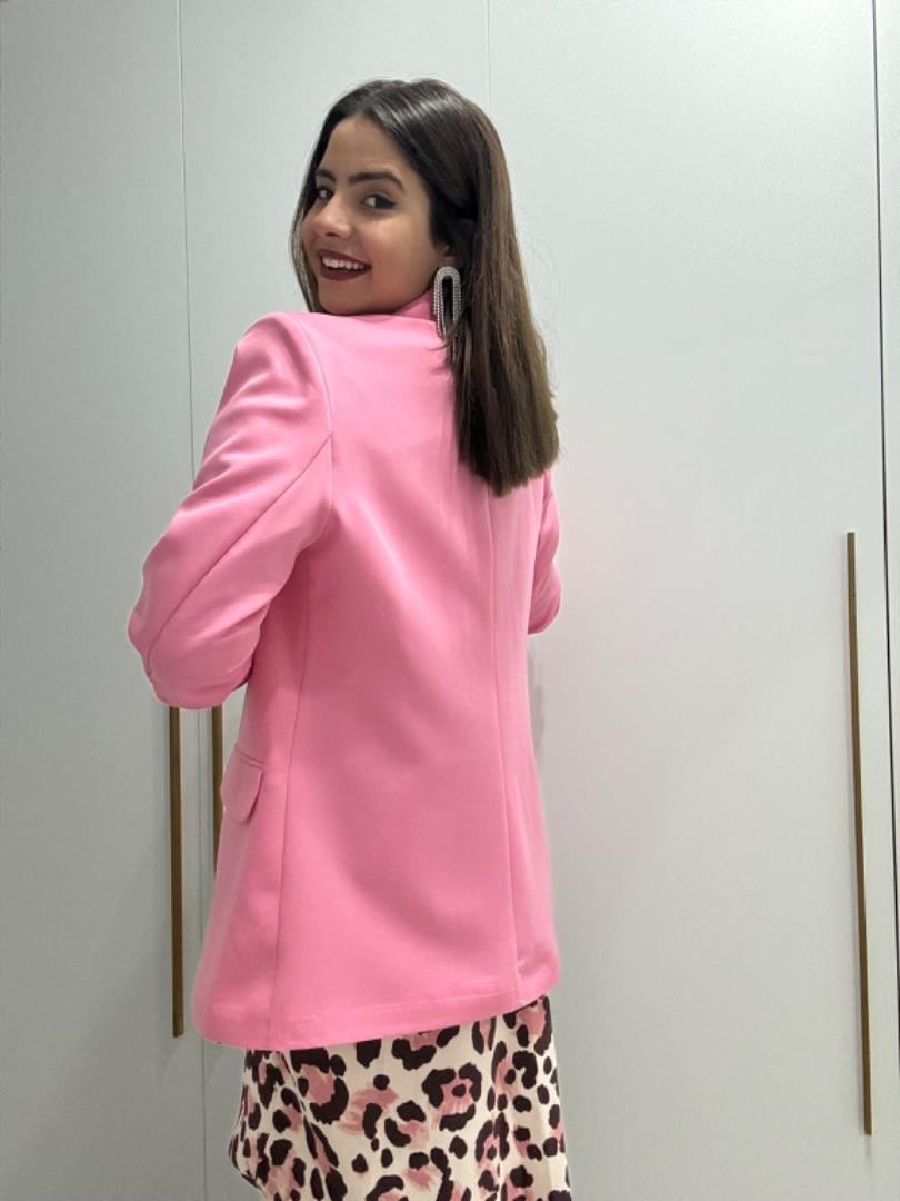 Zr Pembe Blazer Ceket