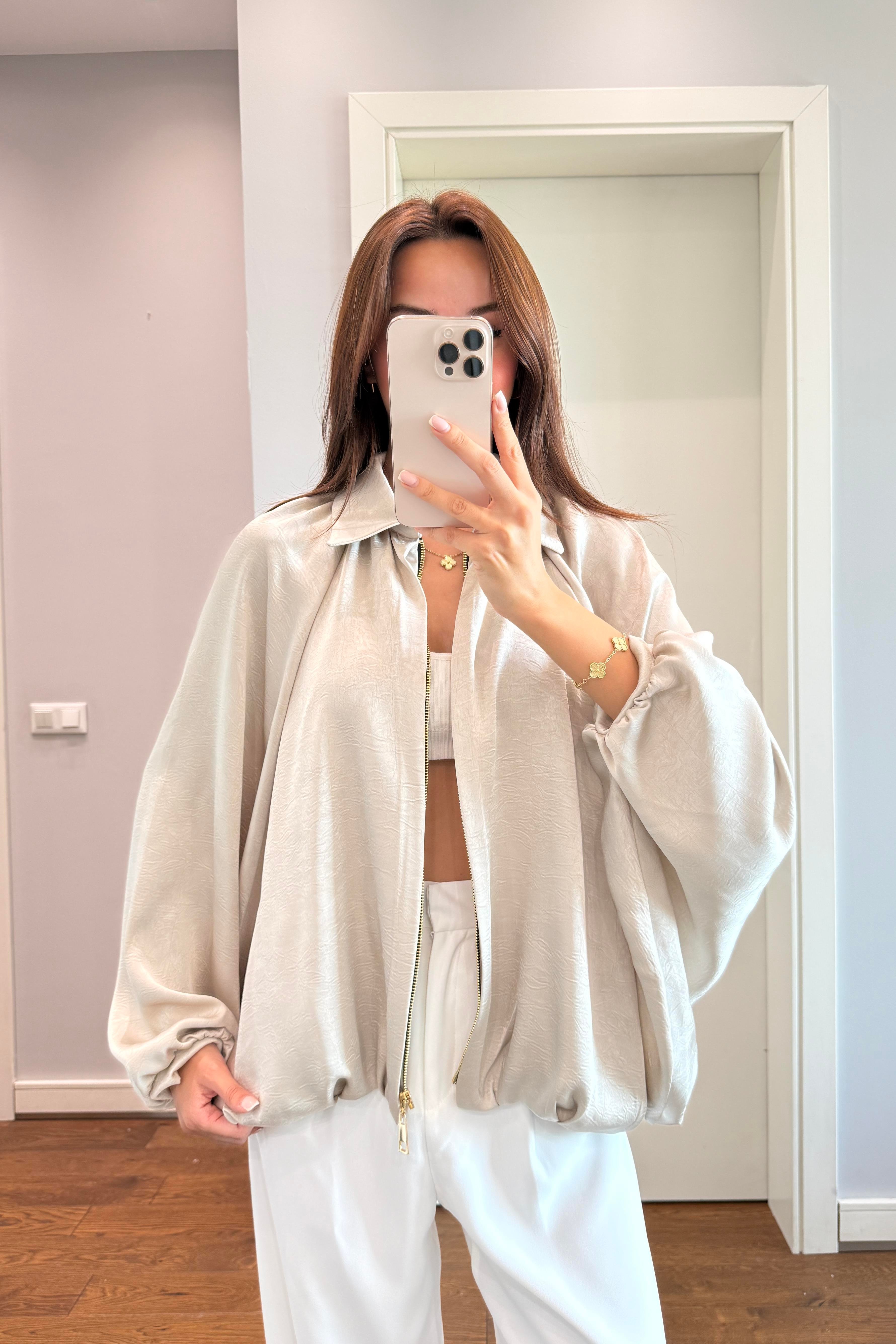TAŞ  SATEN BOMBER CEKET