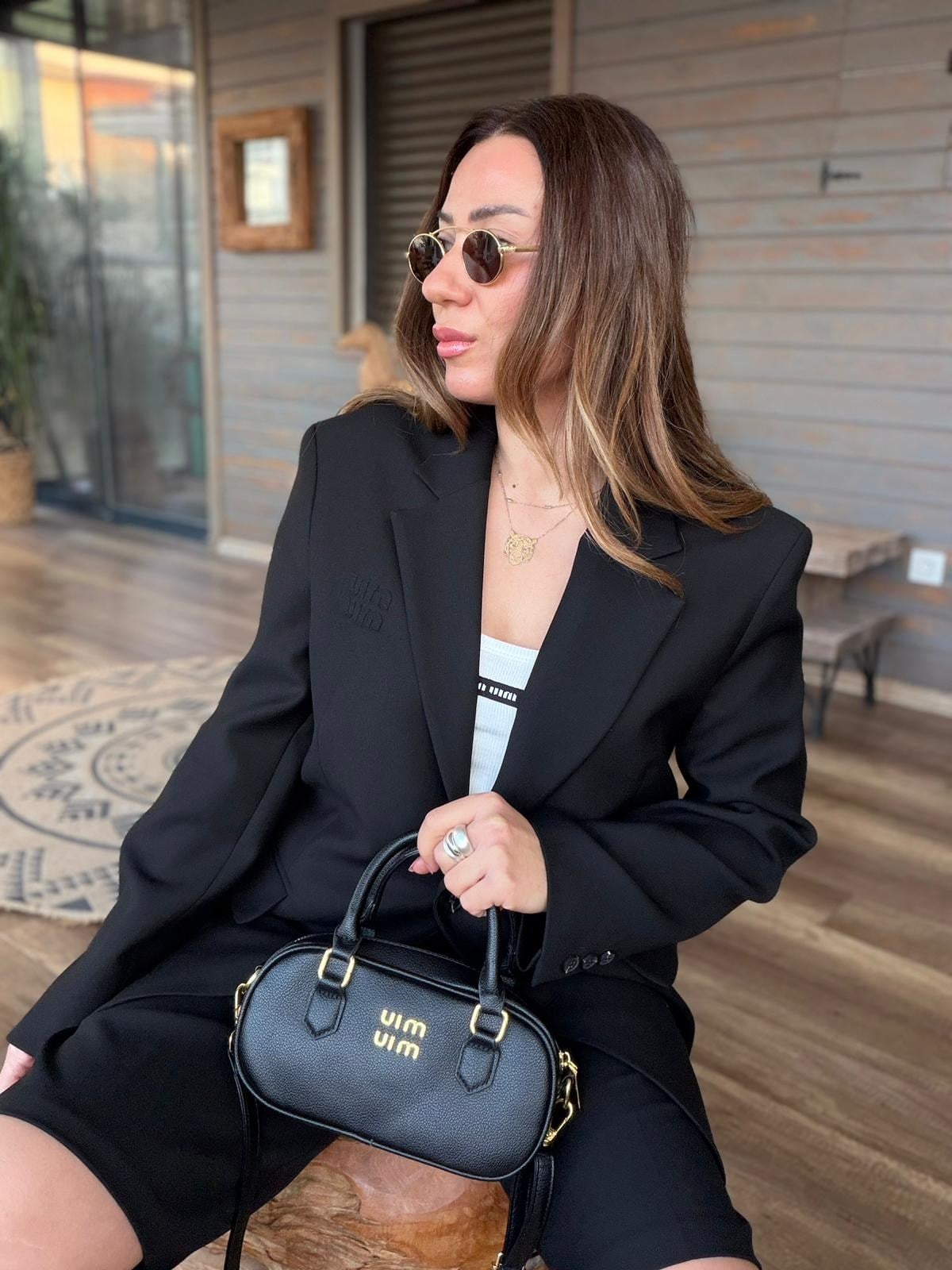 Aplikeli Nakışlı Oversize Ceket