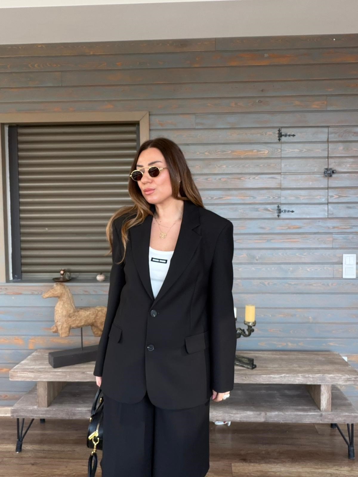 Aplikeli Nakışlı Oversize Ceket