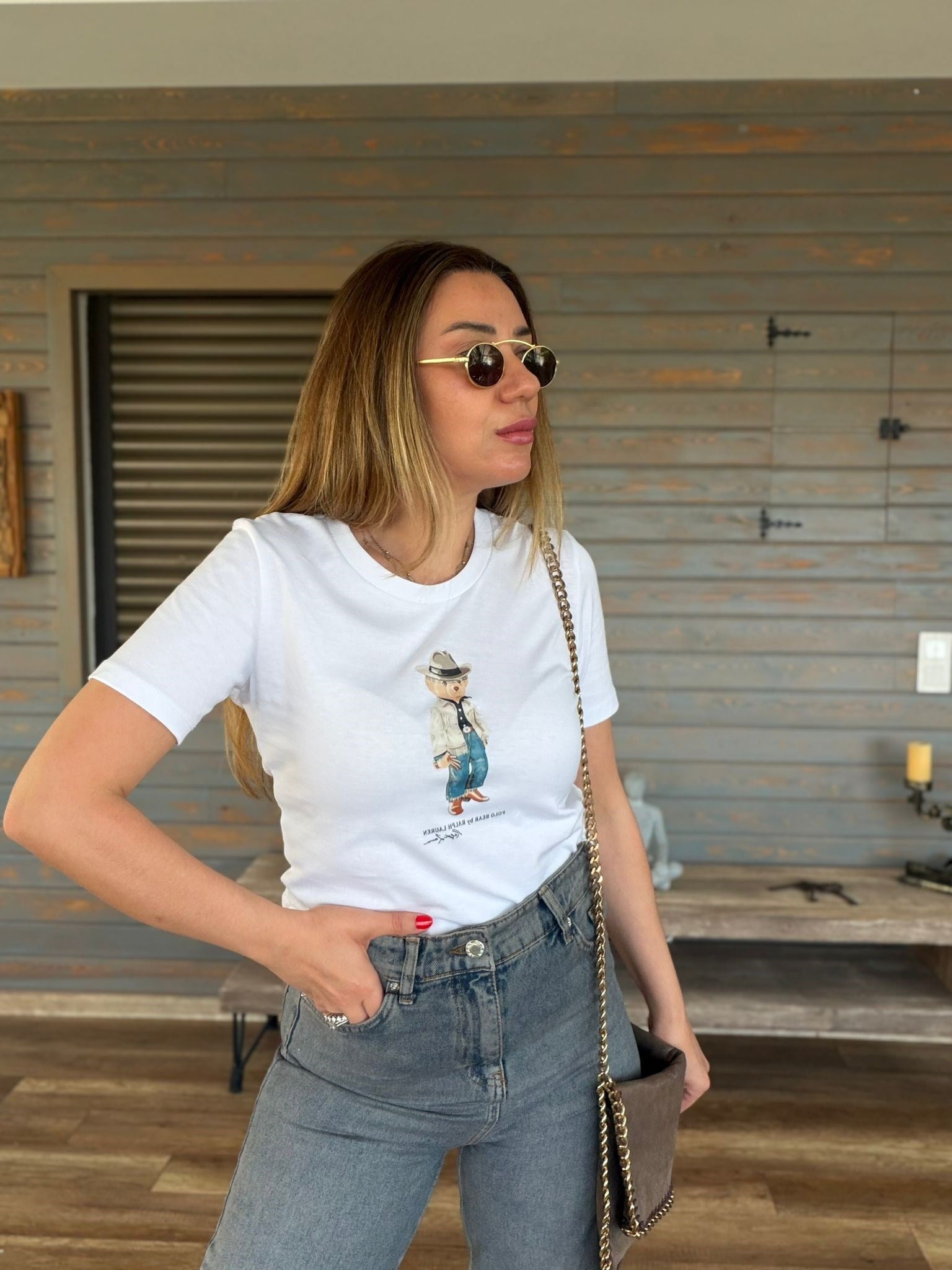 Göğüs Orta Baskı Logolu T-Shirt