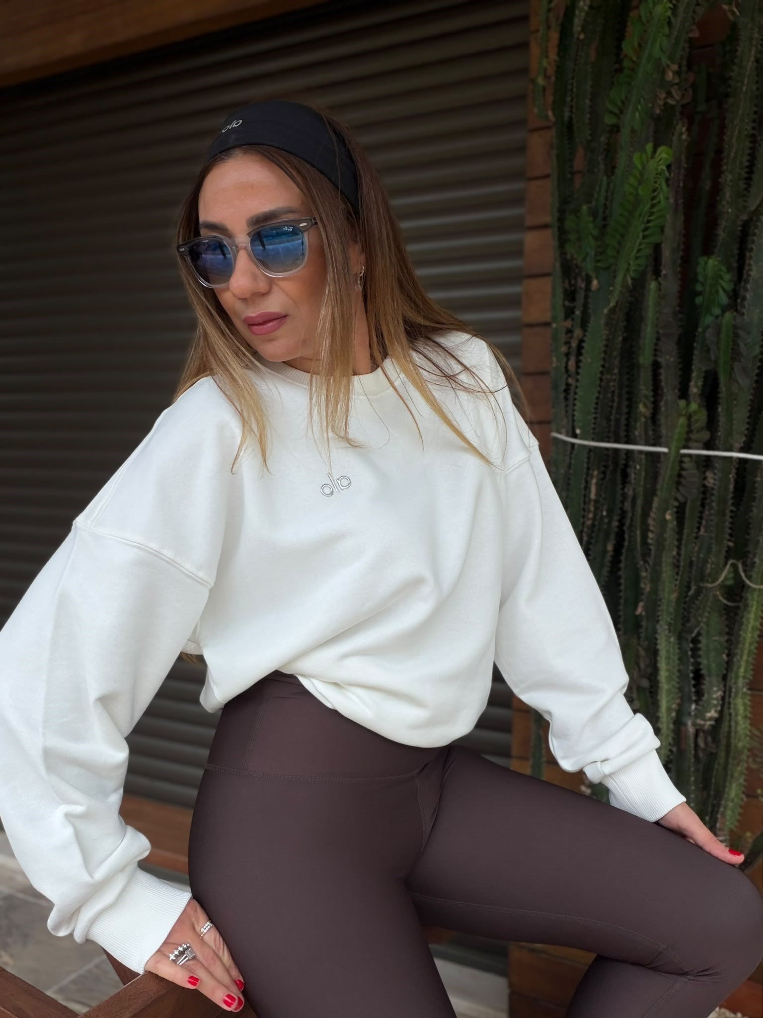 Gümüş Logolu Basic Sweatshirt