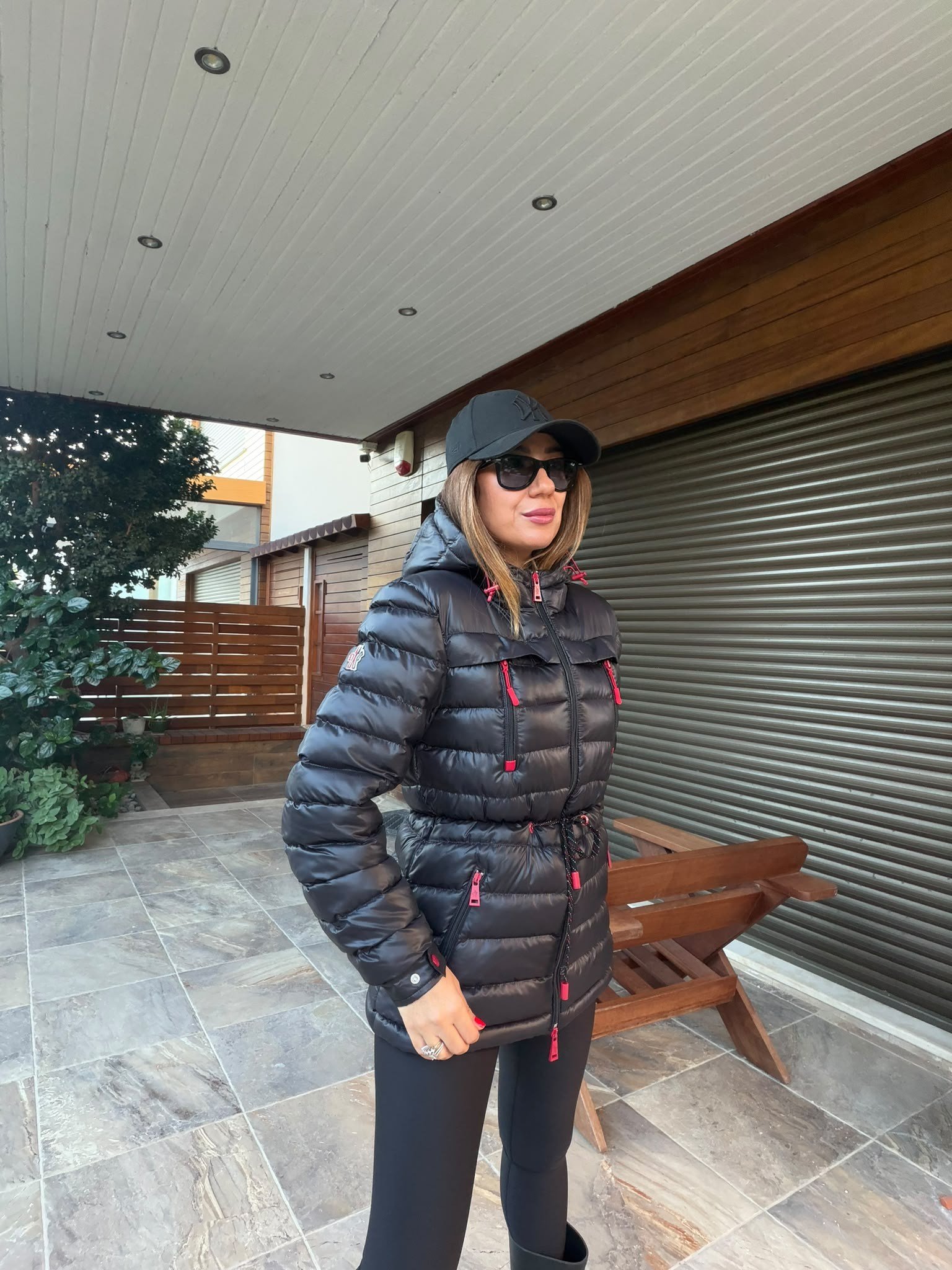 Kolda Nakış Logo Bel Büzmeli Şişme Mont