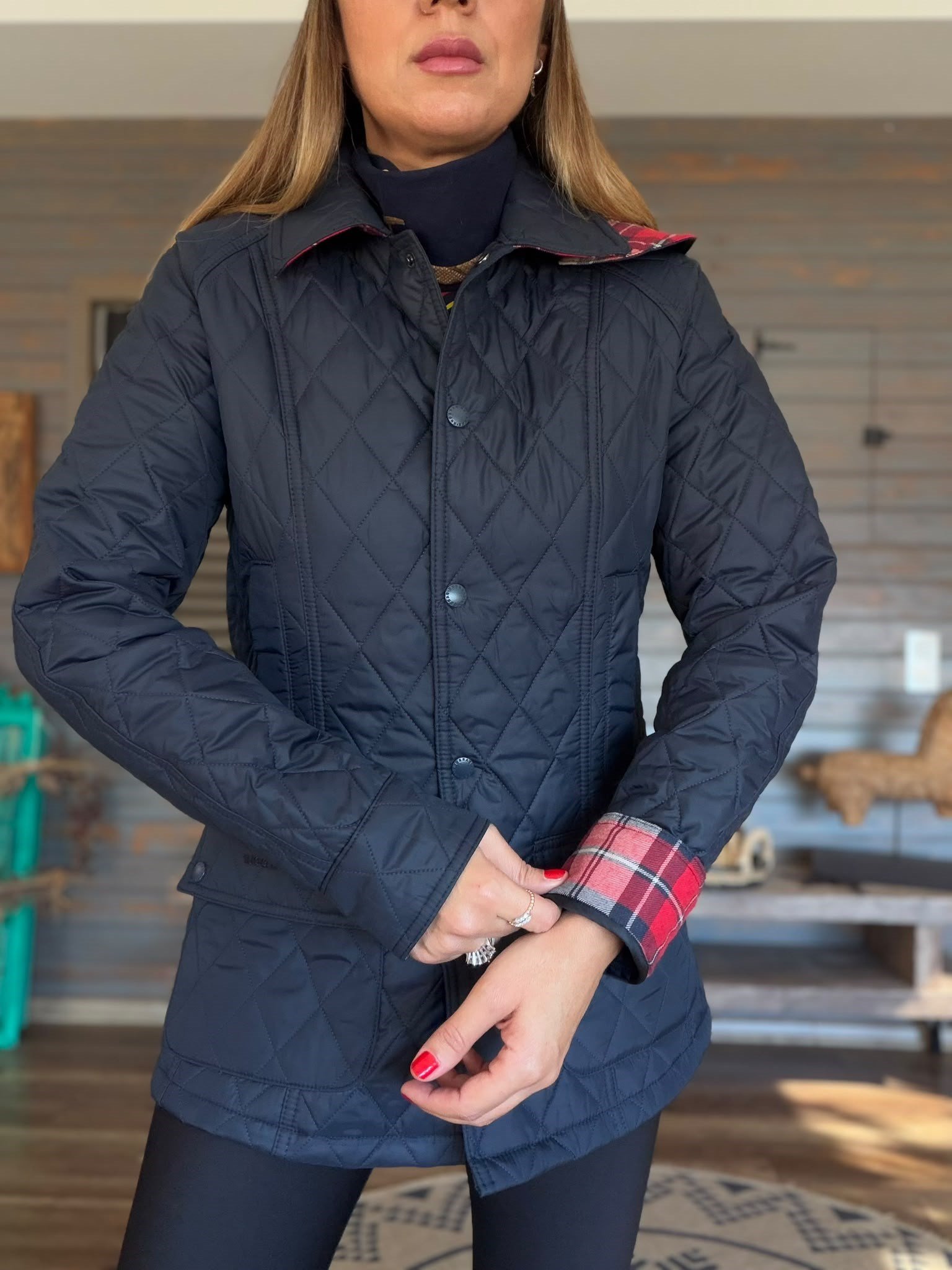 Modern Beadnell Kapitone Ceket