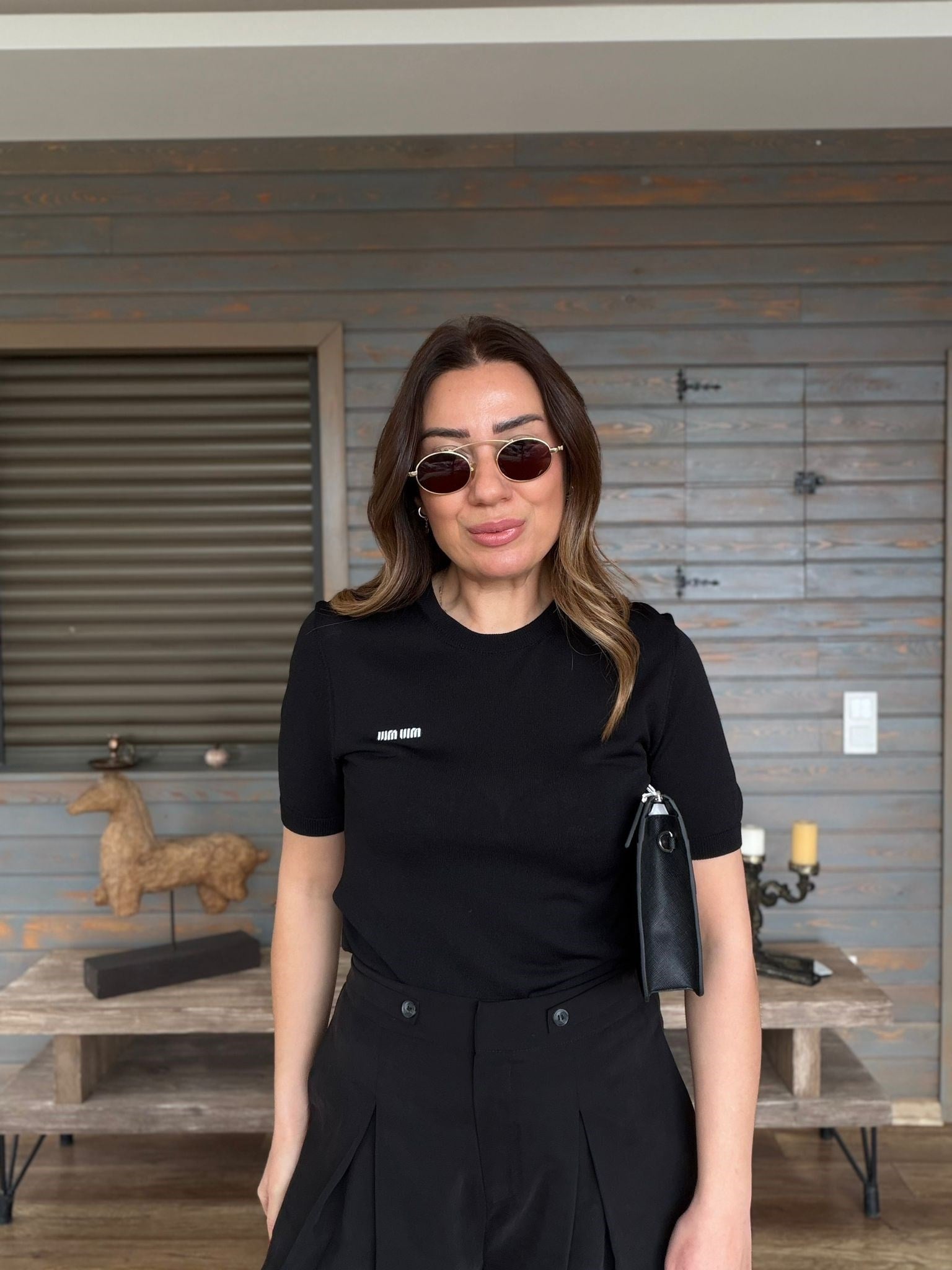 Nakış Logolu Basıc Triko T-Shirt