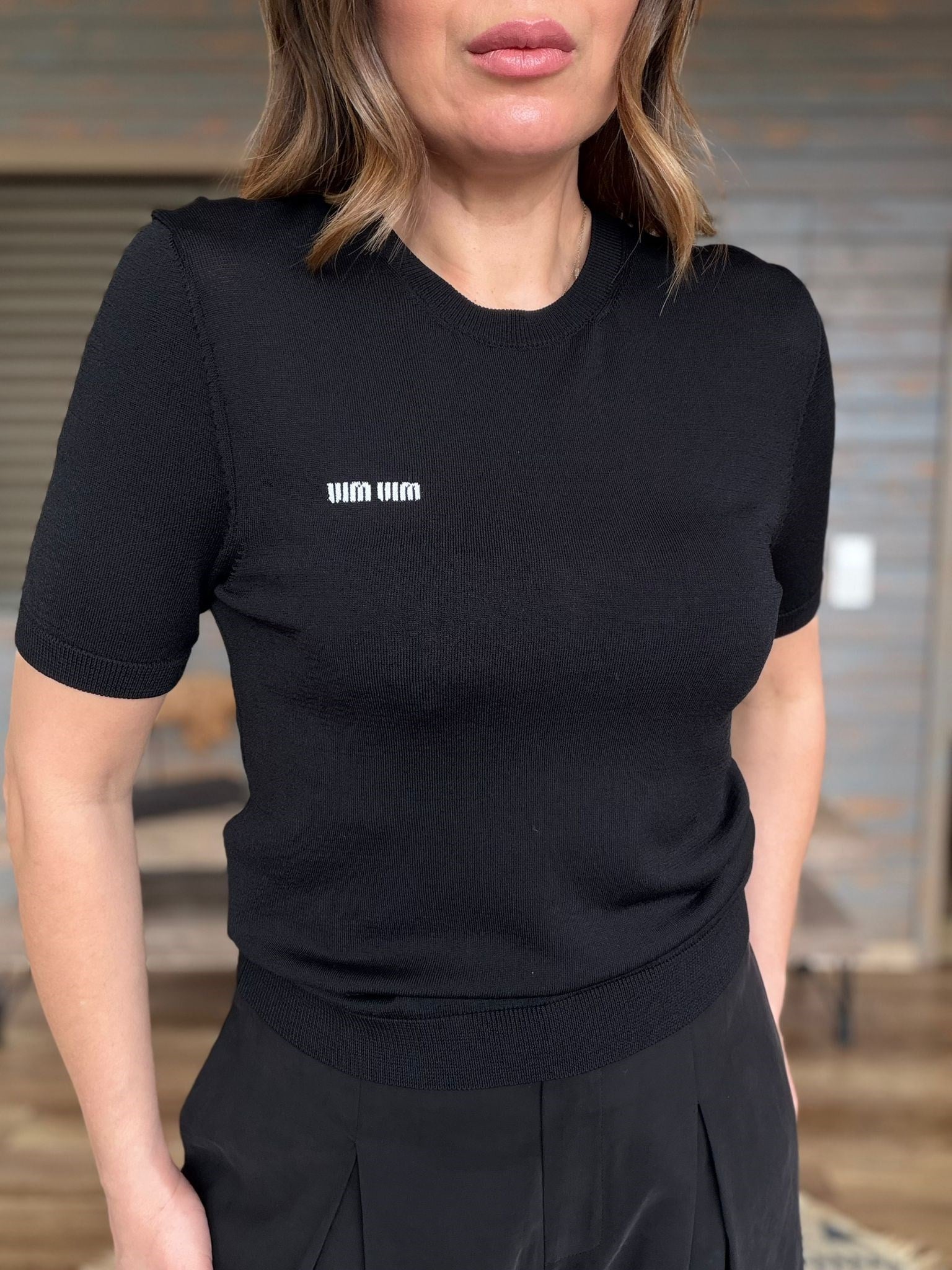 Nakış Logolu Basıc Triko T-Shirt