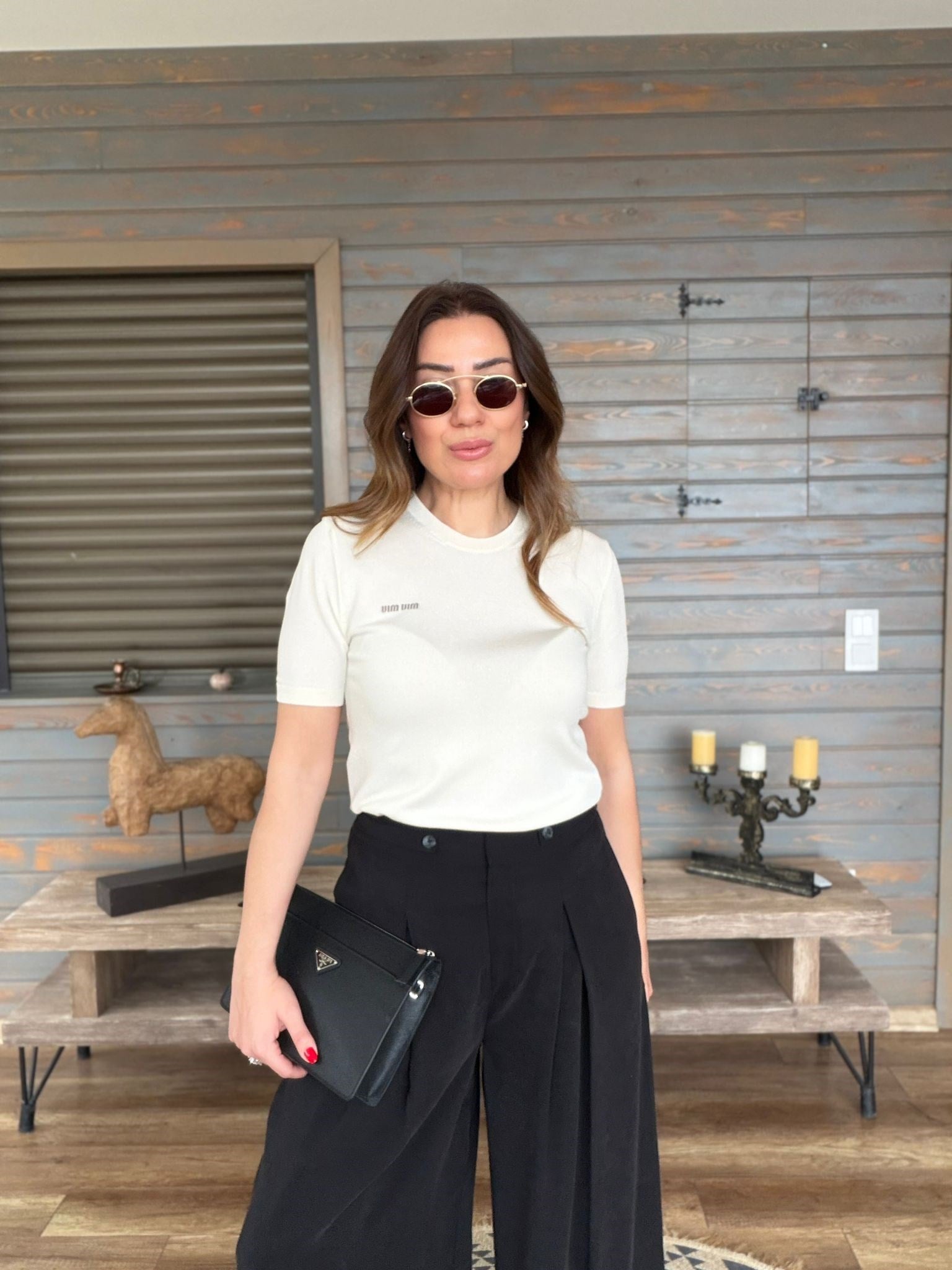 Nakış Logolu Basıc Triko T-Shirt