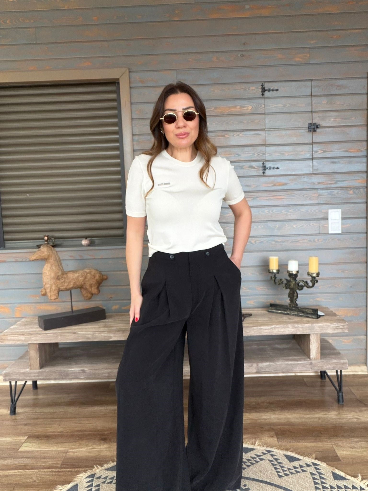 Nakış Logolu Basıc Triko T-Shirt