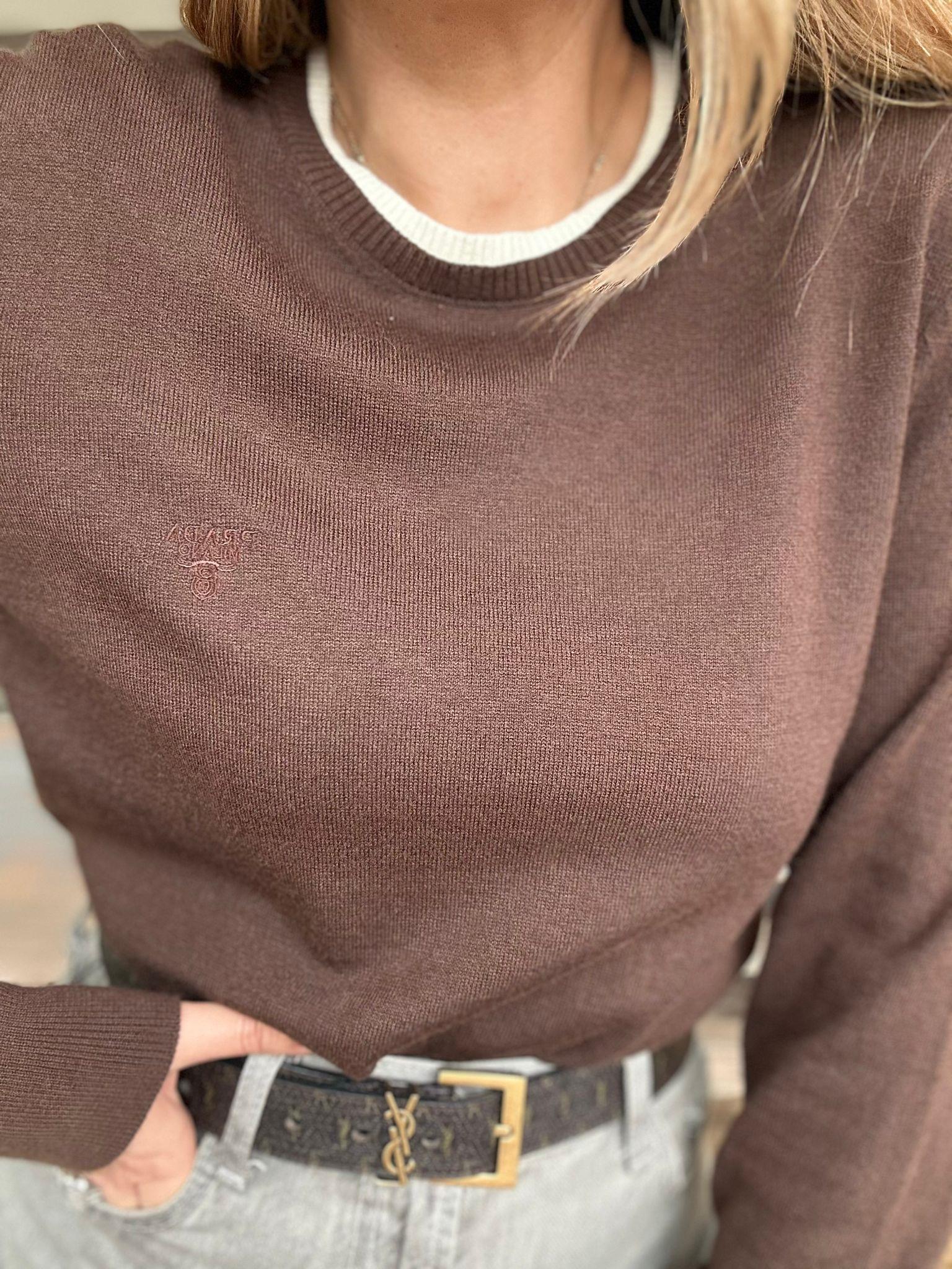 Nakış Logolu Çift Yakalı Basic Triko