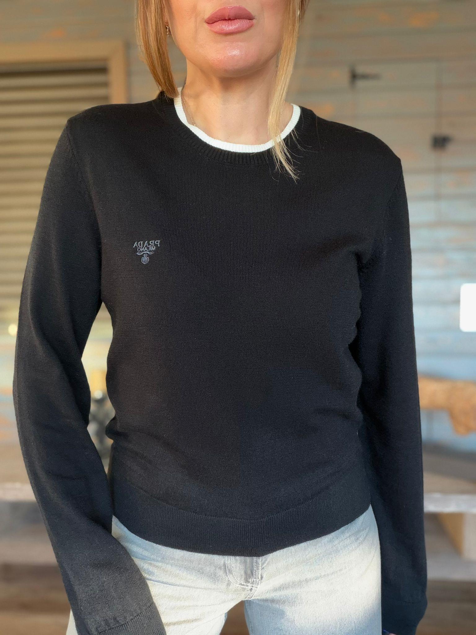 Nakış Logolu Çift Yakalı Basic Triko