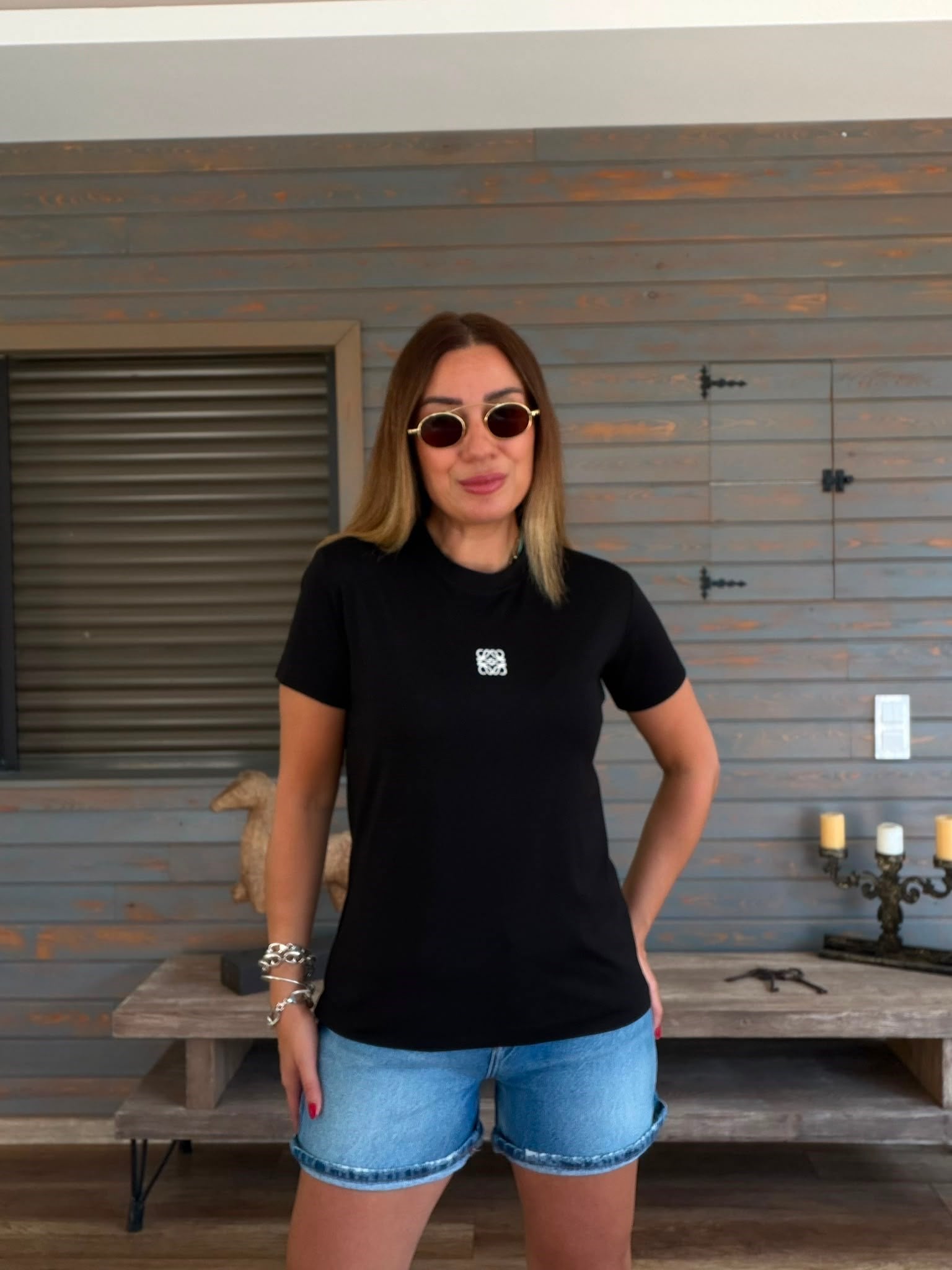Nakış Logolu Modal Kumaş T-Shirt