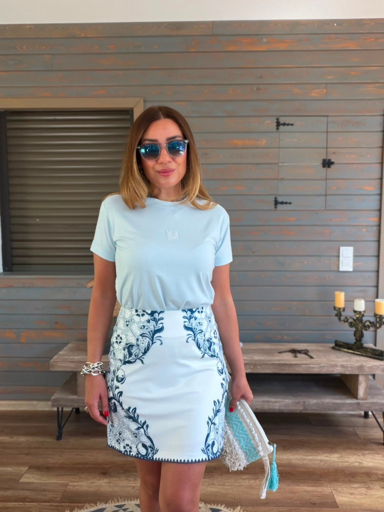 Nakış Logolu Modal Kumaş T-Shirt