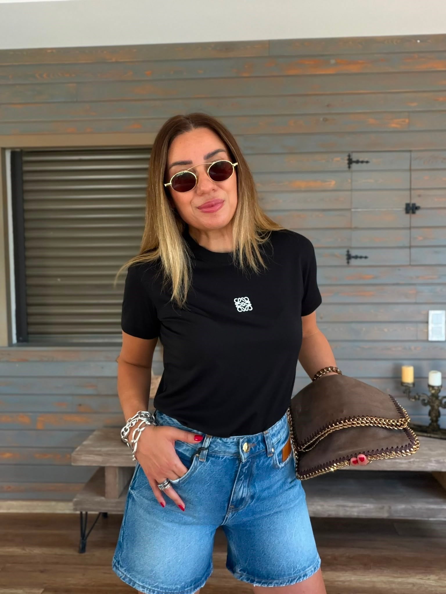 Nakış Logolu Modal Kumaş T-Shirt