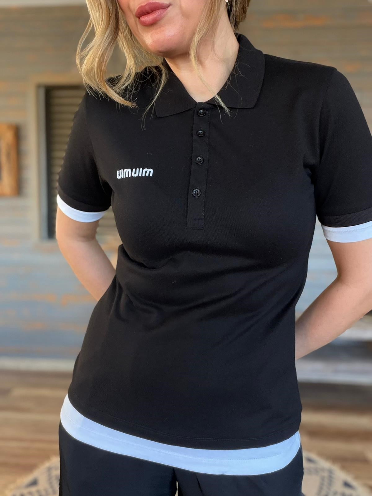 Nakış Logolu Yakalı T-Shirt