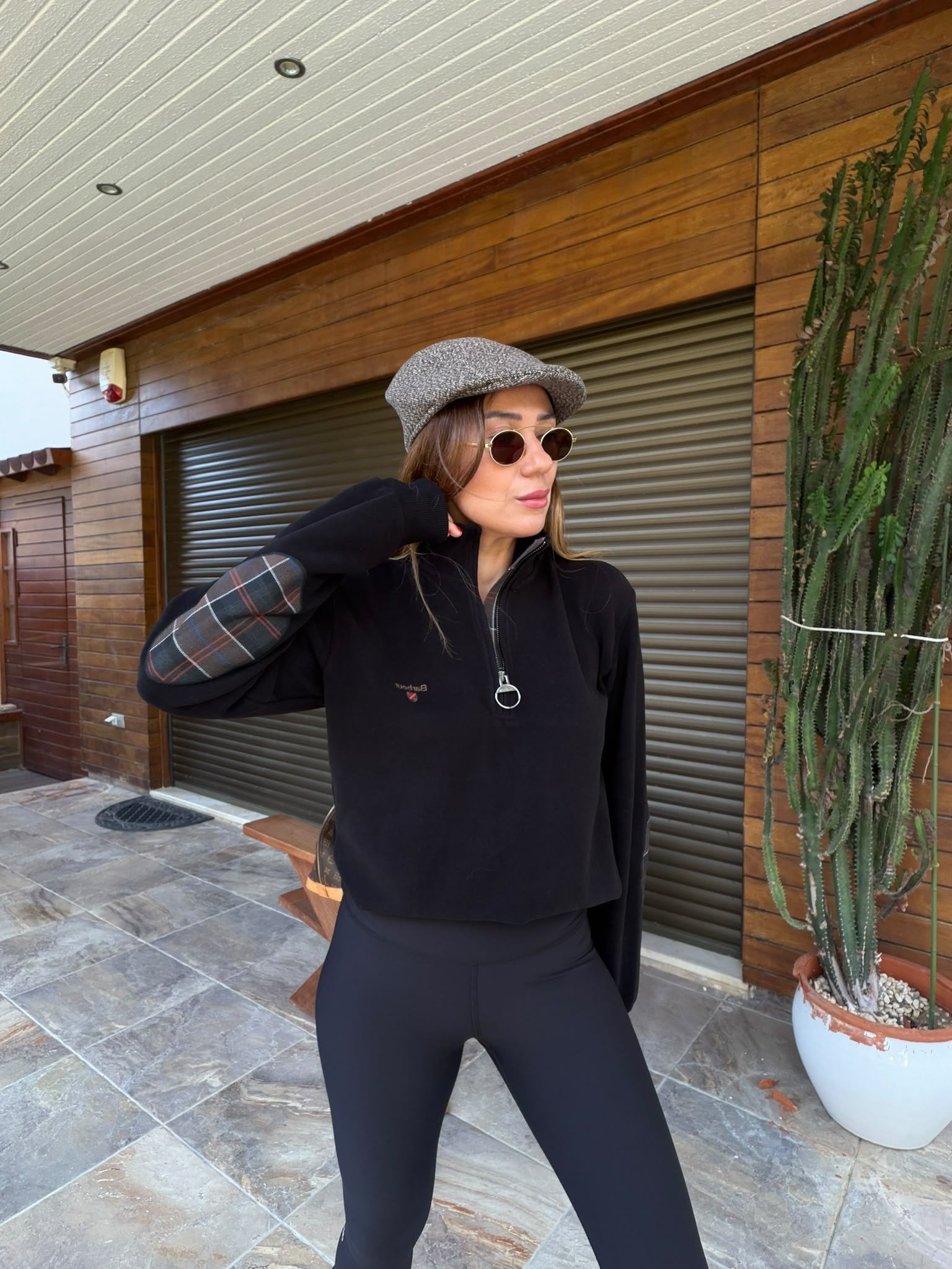 Nakış Logolu Yama Detaylı Yarım Fermuarlı Selanik Sweatshirt
