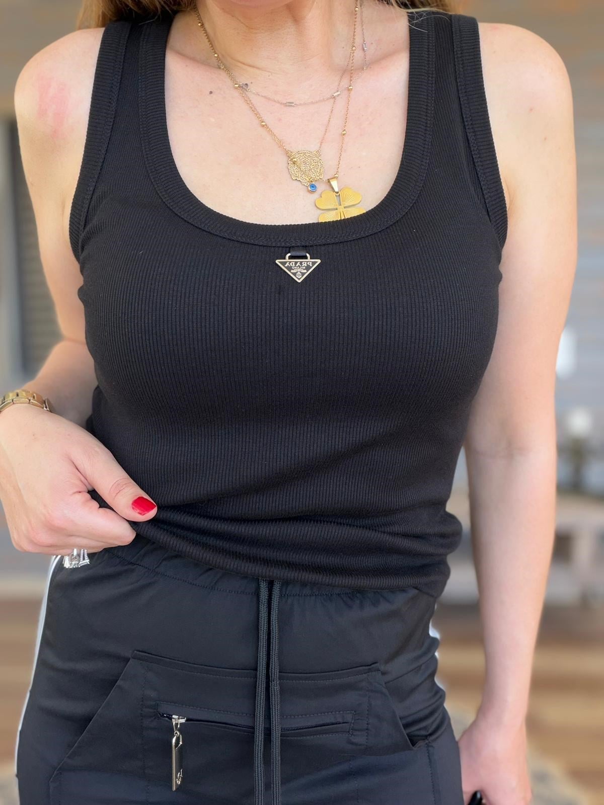 Ön Orta Metal Logolu Askılı Body