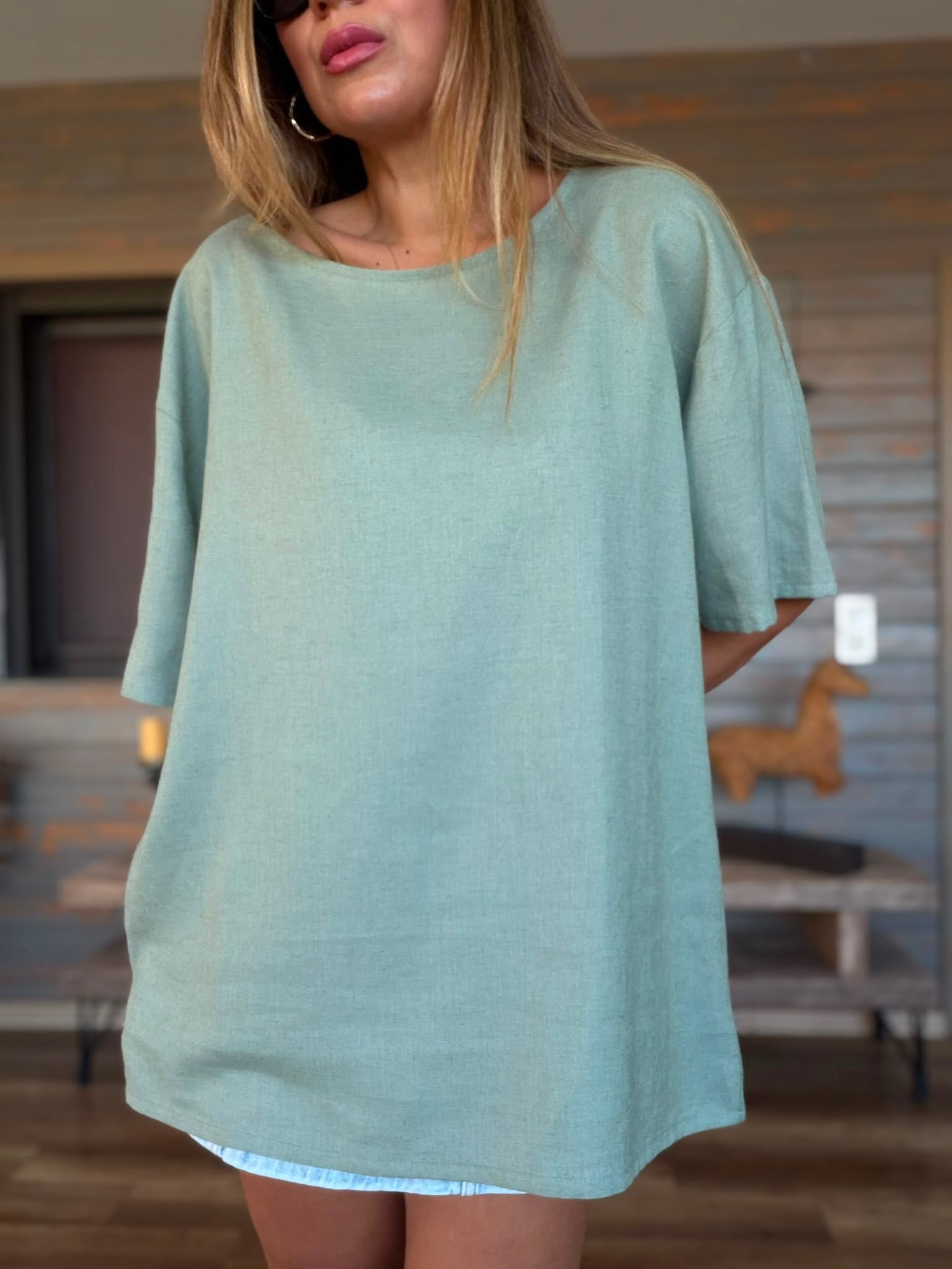 Rio Oversize Keten T-Shirt