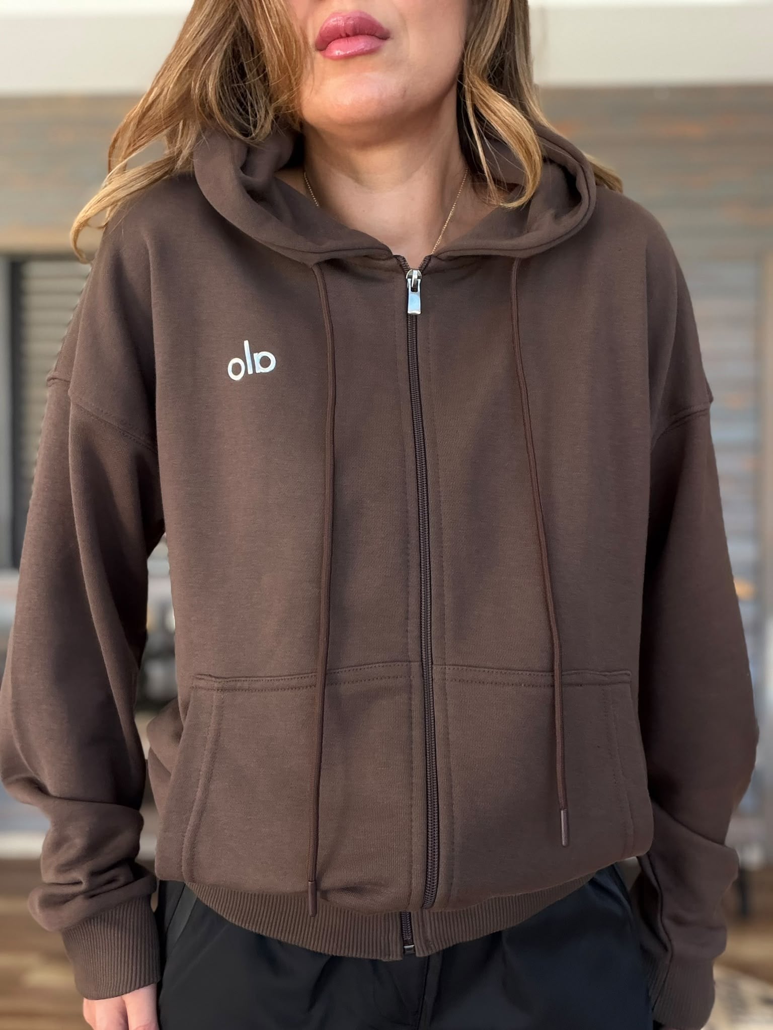 Slikon Gümüş Logolu Tam Fermuarlı Sweatshirt