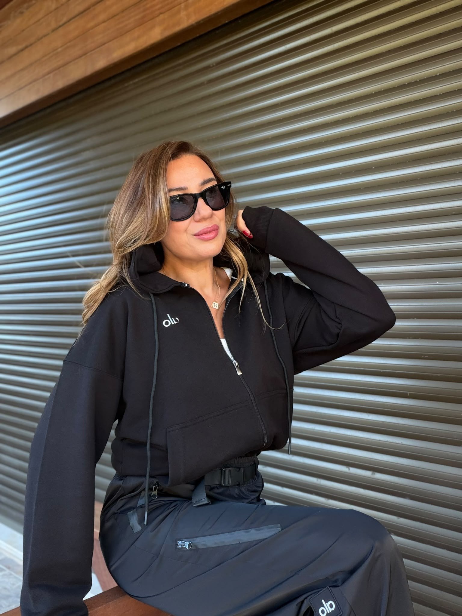 Slikon Gümüş Logolu Tam Fermuarlı Sweatshirt