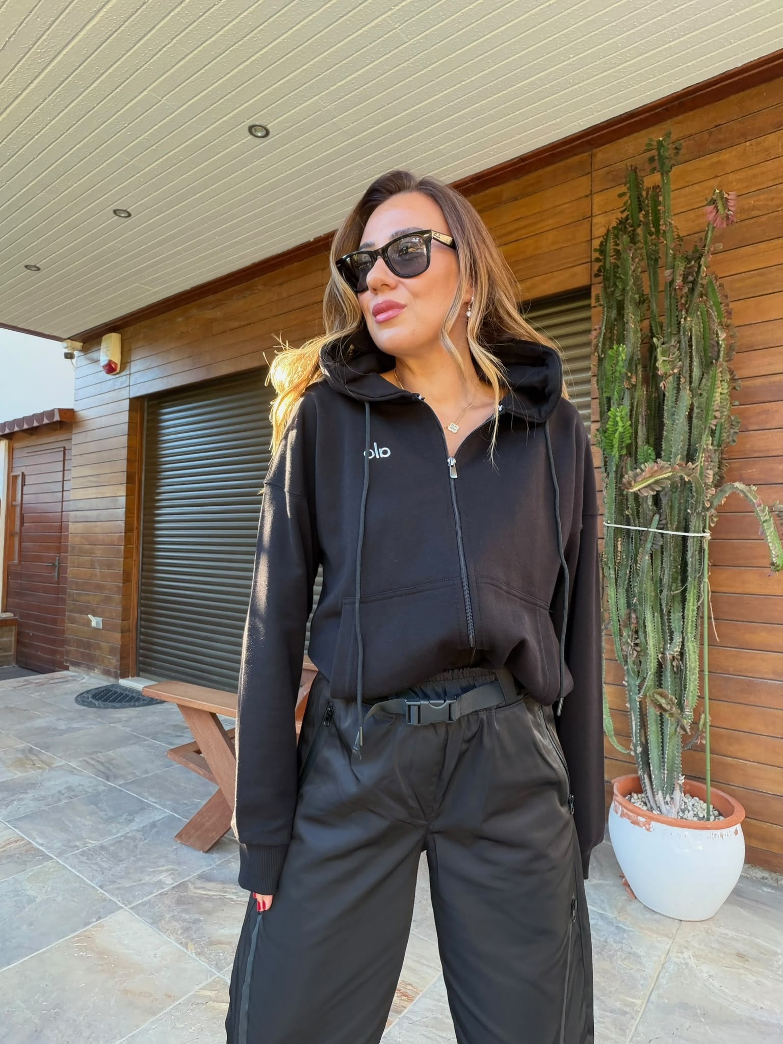 Slikon Gümüş Logolu Tam Fermuarlı Sweatshirt