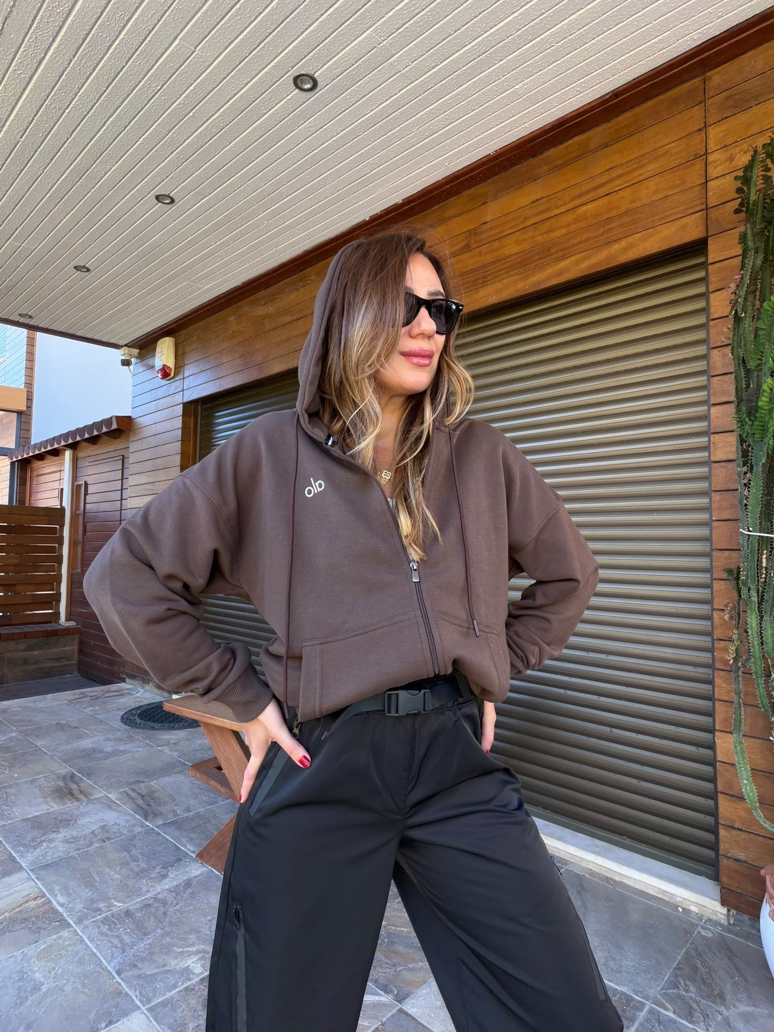Slikon Gümüş Logolu Tam Fermuarlı Sweatshirt