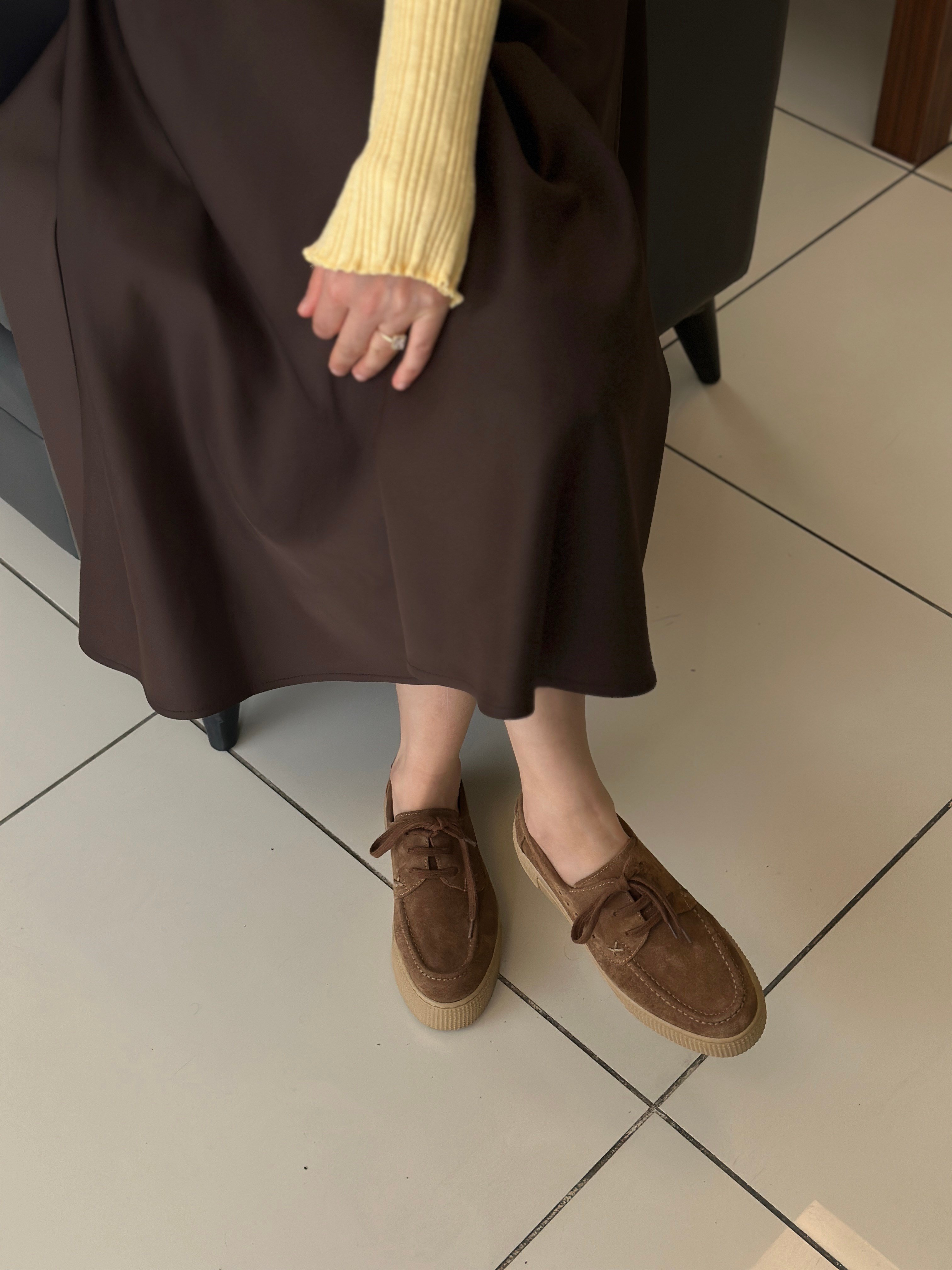 Elane hakiki süet deri taba