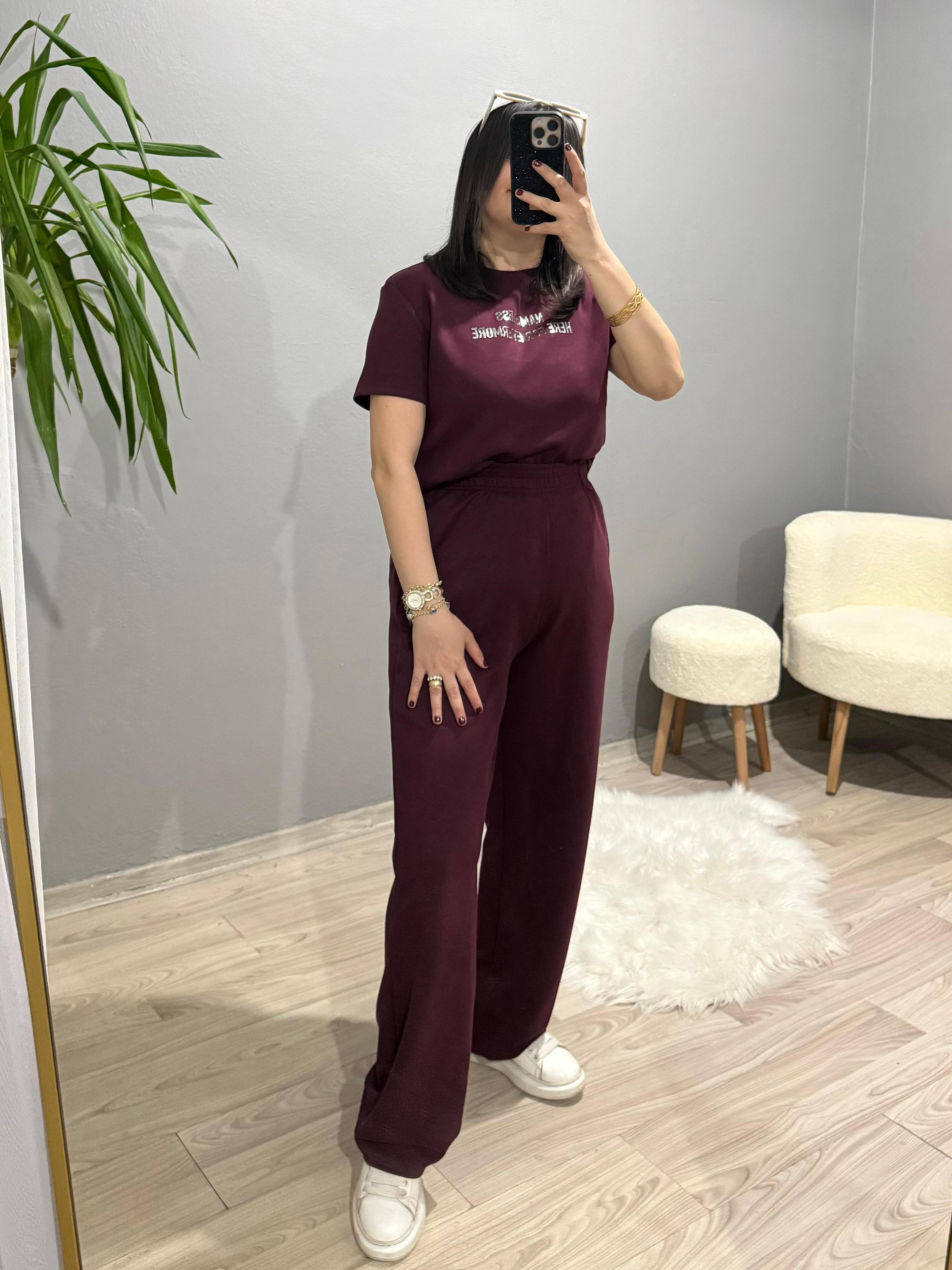 Premium Seri Modal Eşofman Takım - Bordo
