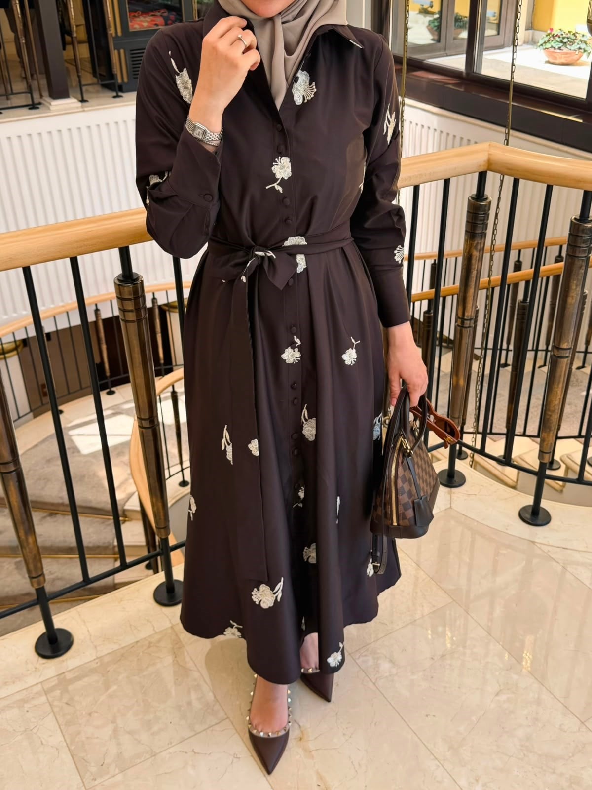 Rose nakış elbise
