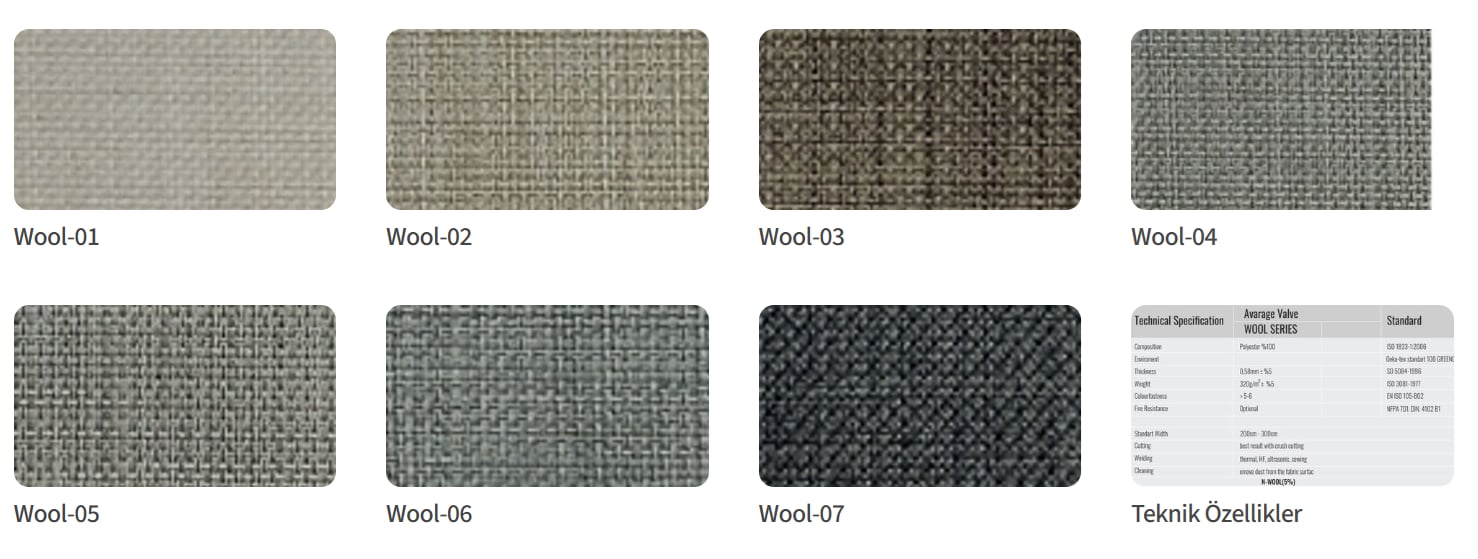 Wool Sunscreen Perdelik Kumaş