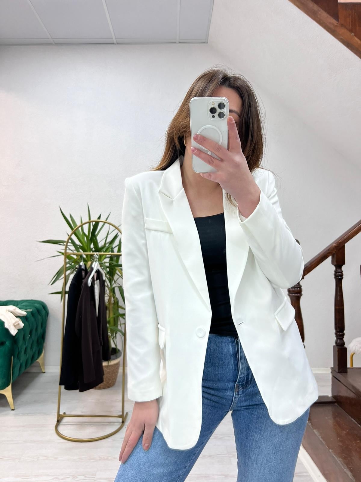 BLAZER CEKET BEYAZ - 1310