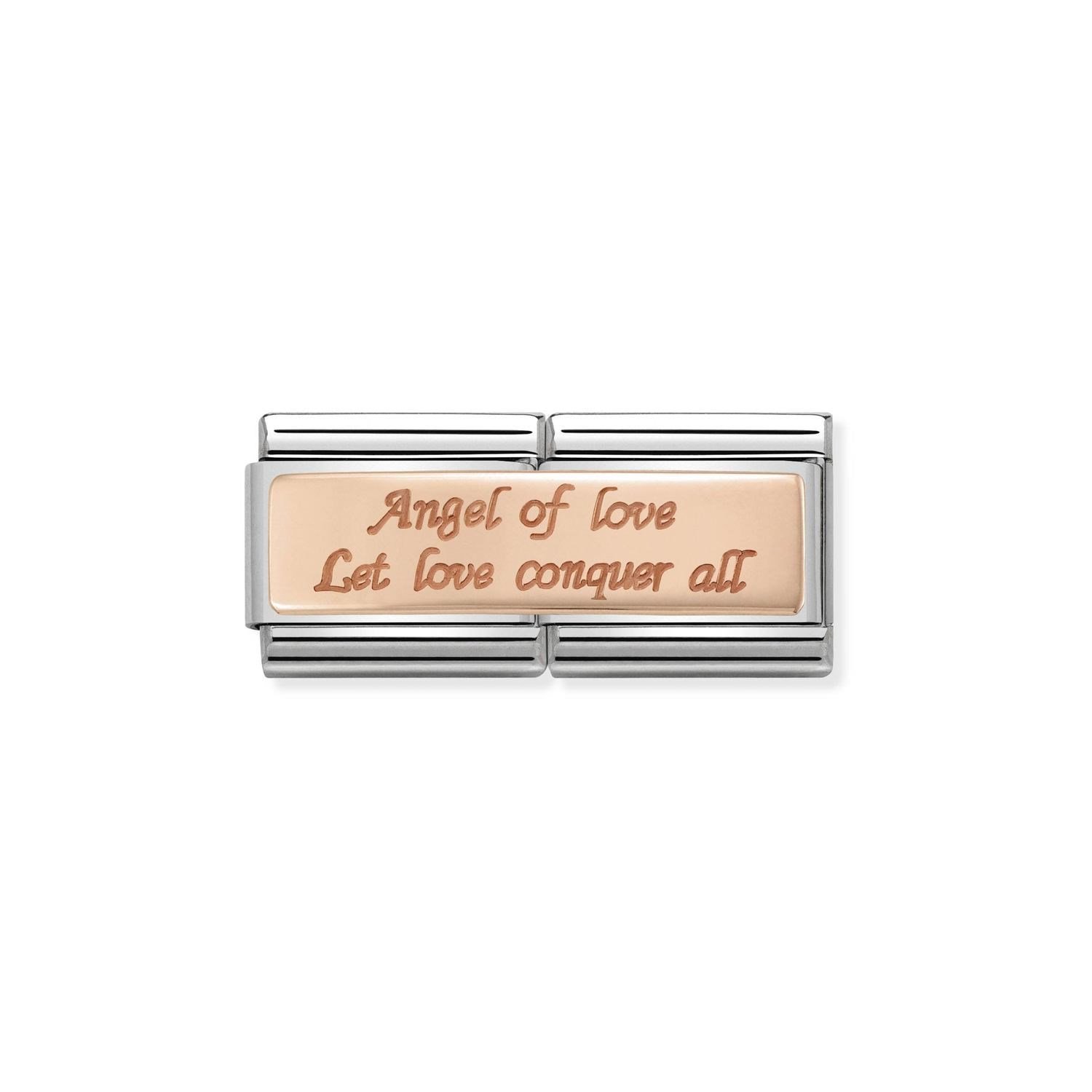Composable Classic Çift Link Angel of Love Let Love Conquer 9 Ayar Rose Gold
