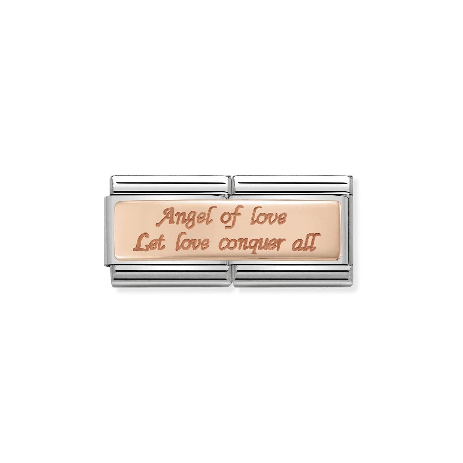 Composable Classic Çift Link Angel of Love Let Love Conquer 9 Ayar Rose Gold