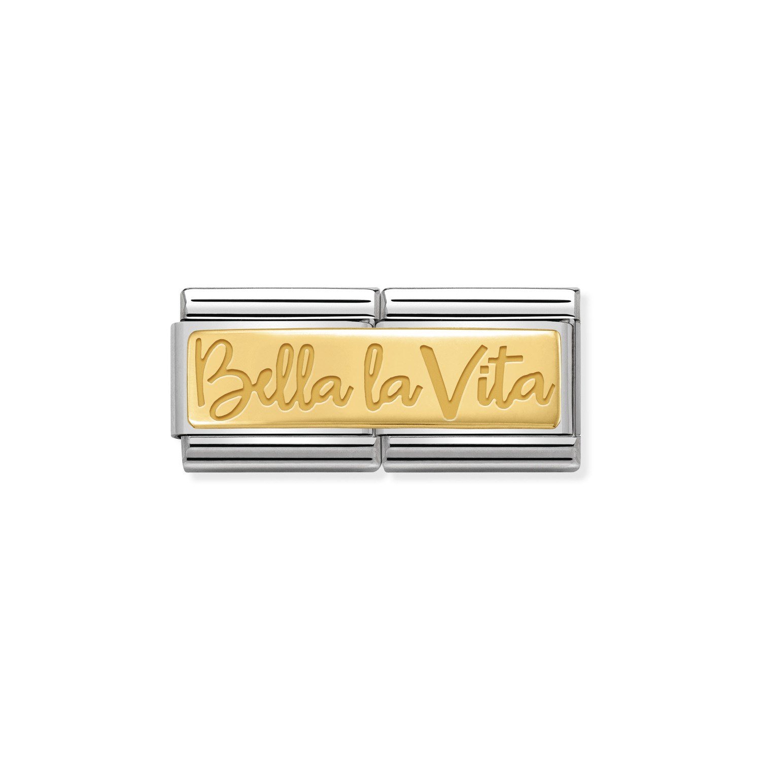 Composable Classic Çift Link Bella La Vita 18 Ayar Altın