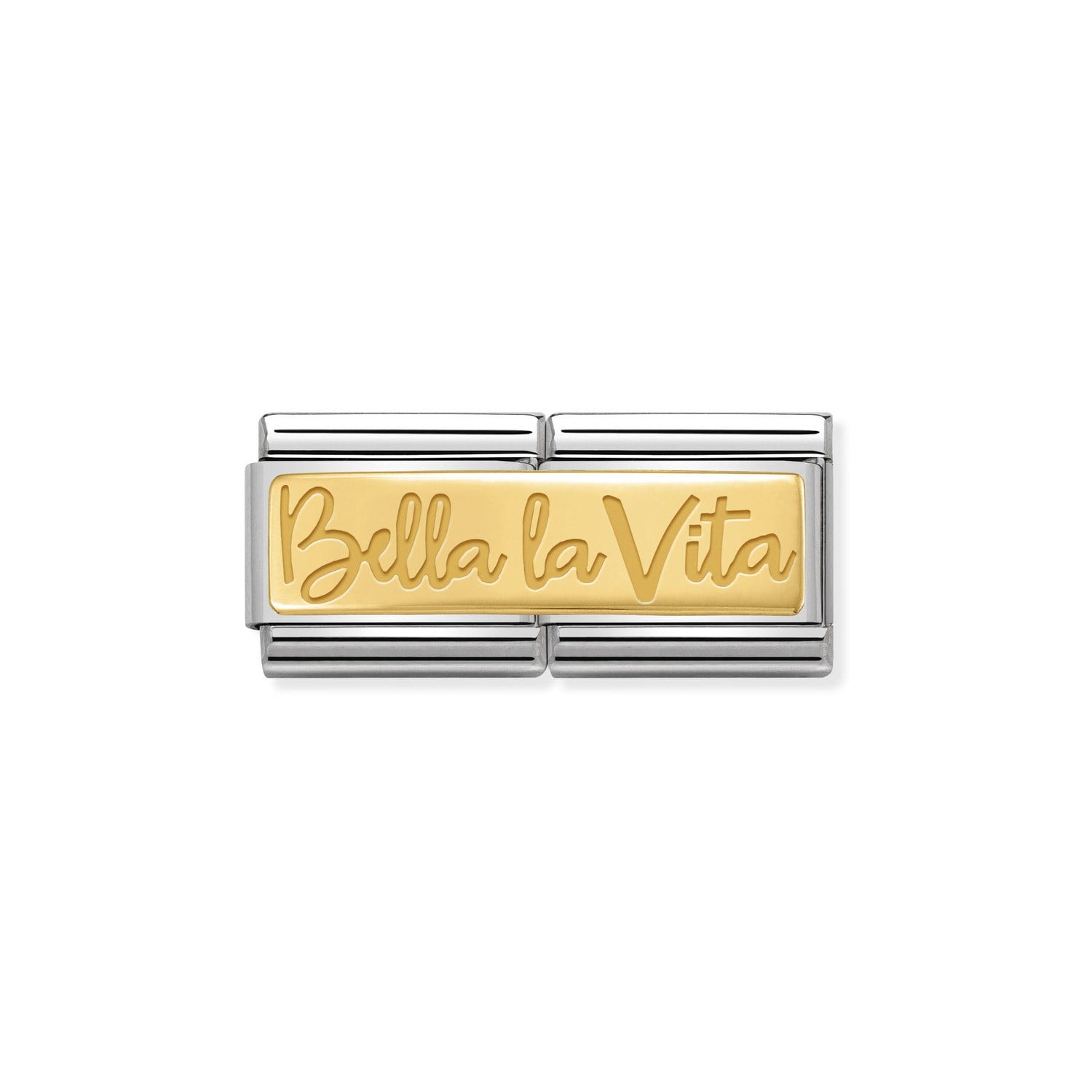 Composable Classic Çift Link Bella La Vita 18 Ayar Altın