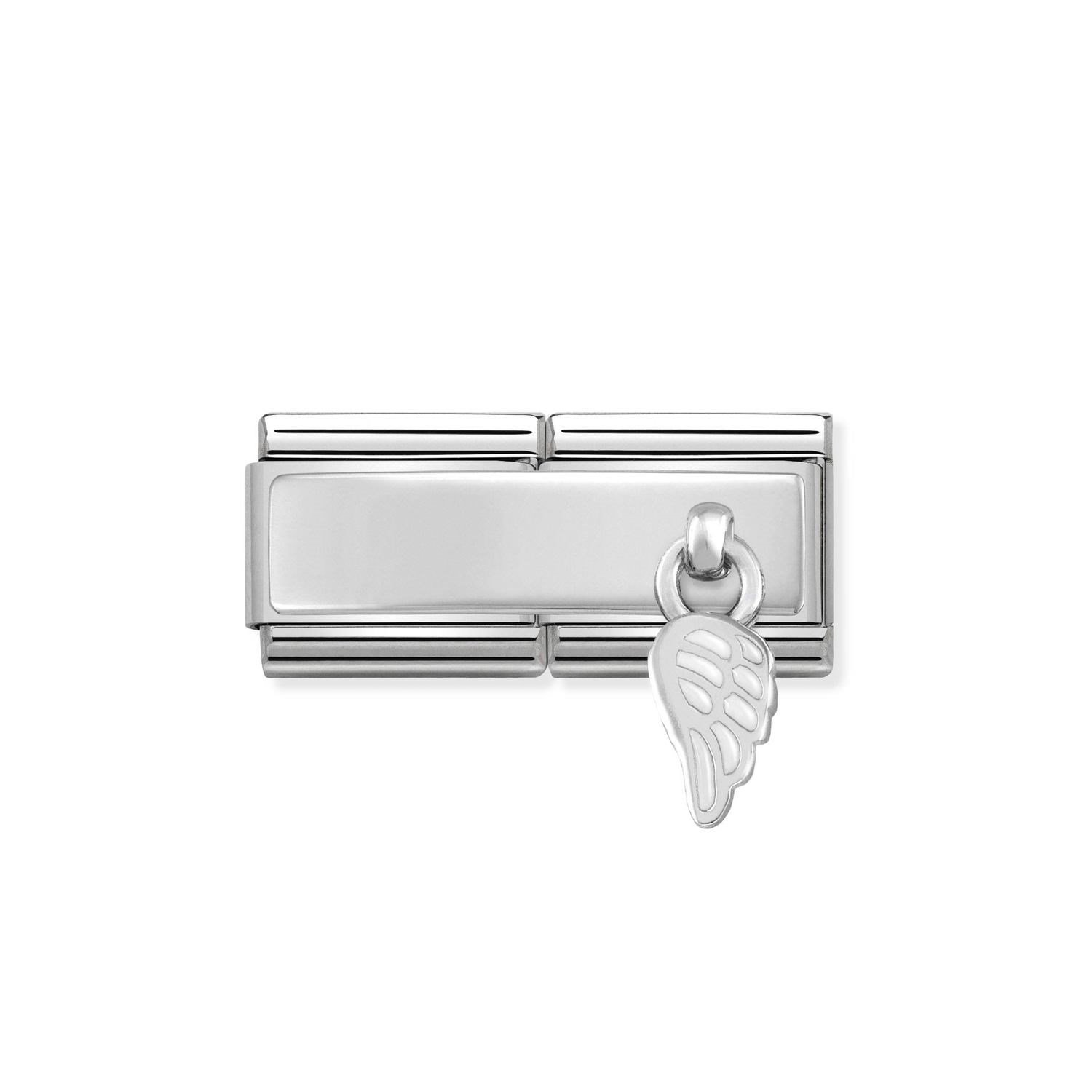 Composable Classic Çift Link Kanat 925 Ayar Gümüş Charm