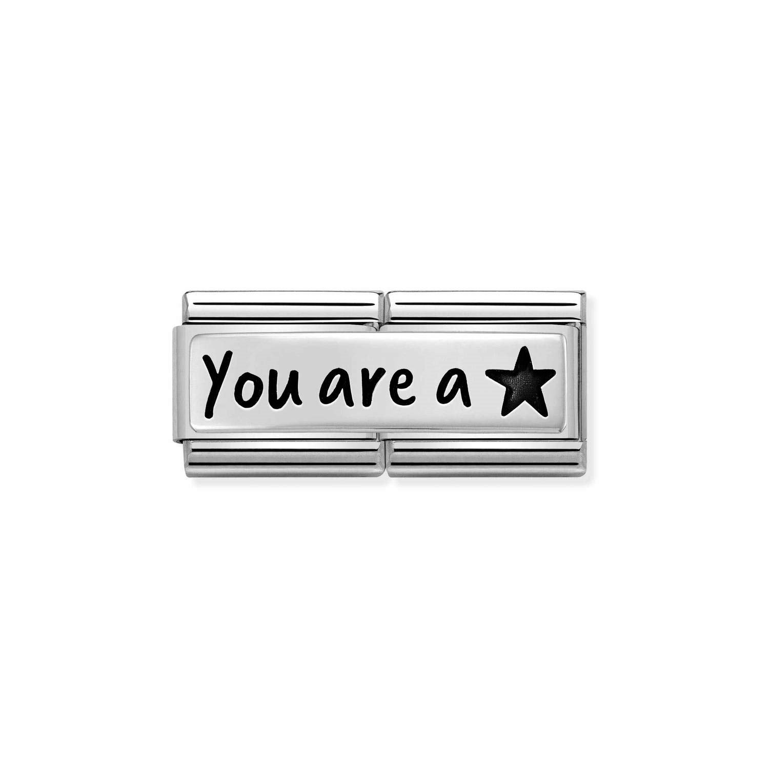 Composable Classic Çift Link You Are A Star 925 Ayar Gümüş