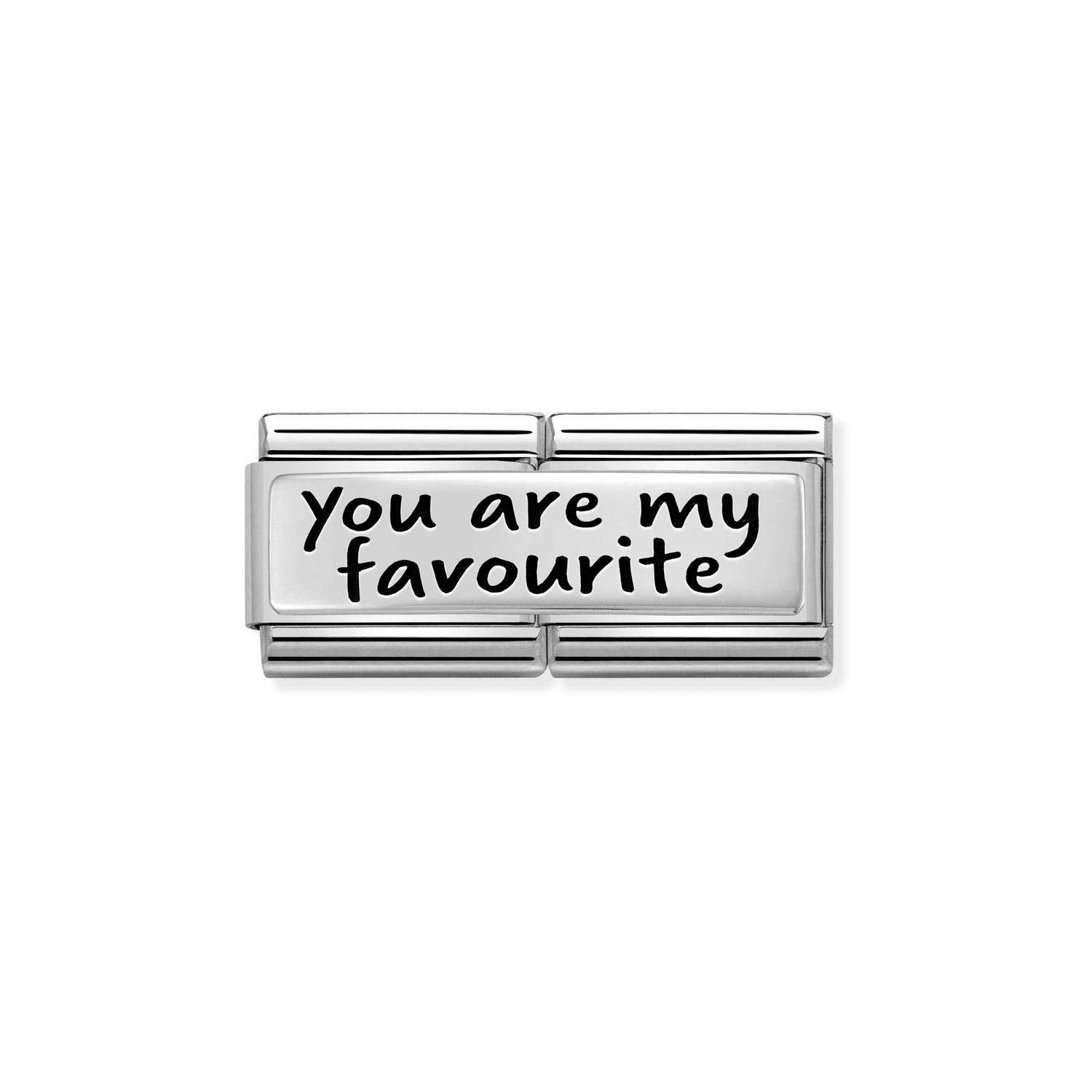 Composable Classic Çift Link You Are My Favourite 925 Ayar Gümüş