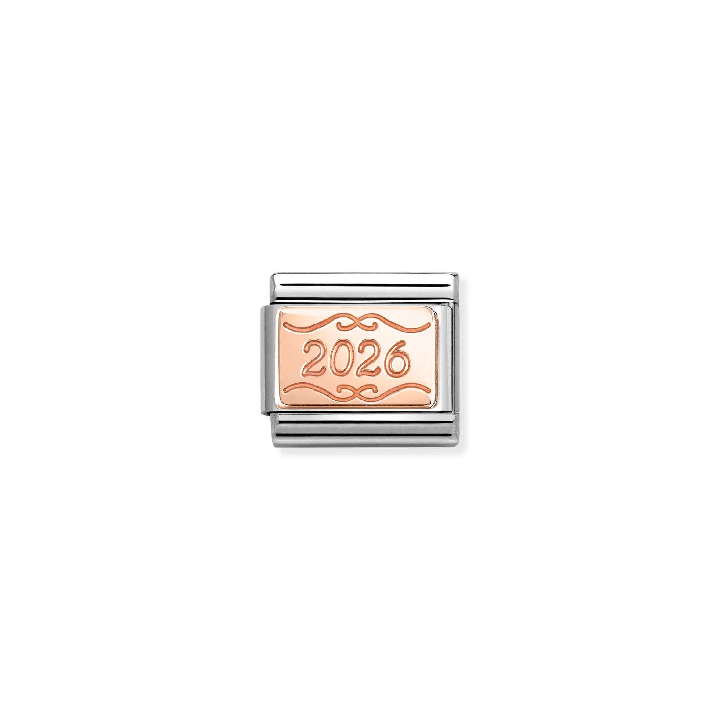 Composable Classic Link 2026 Plakalı 925 Ayar Gold Rose
