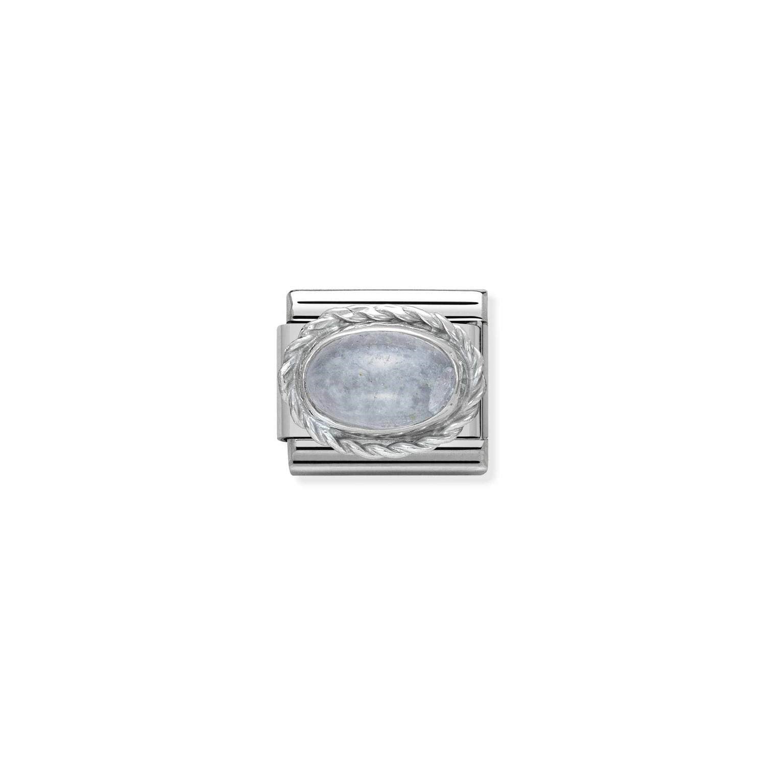 Composable Classic Link Aquamarine Taşlı 925 Ayar Gümüş
