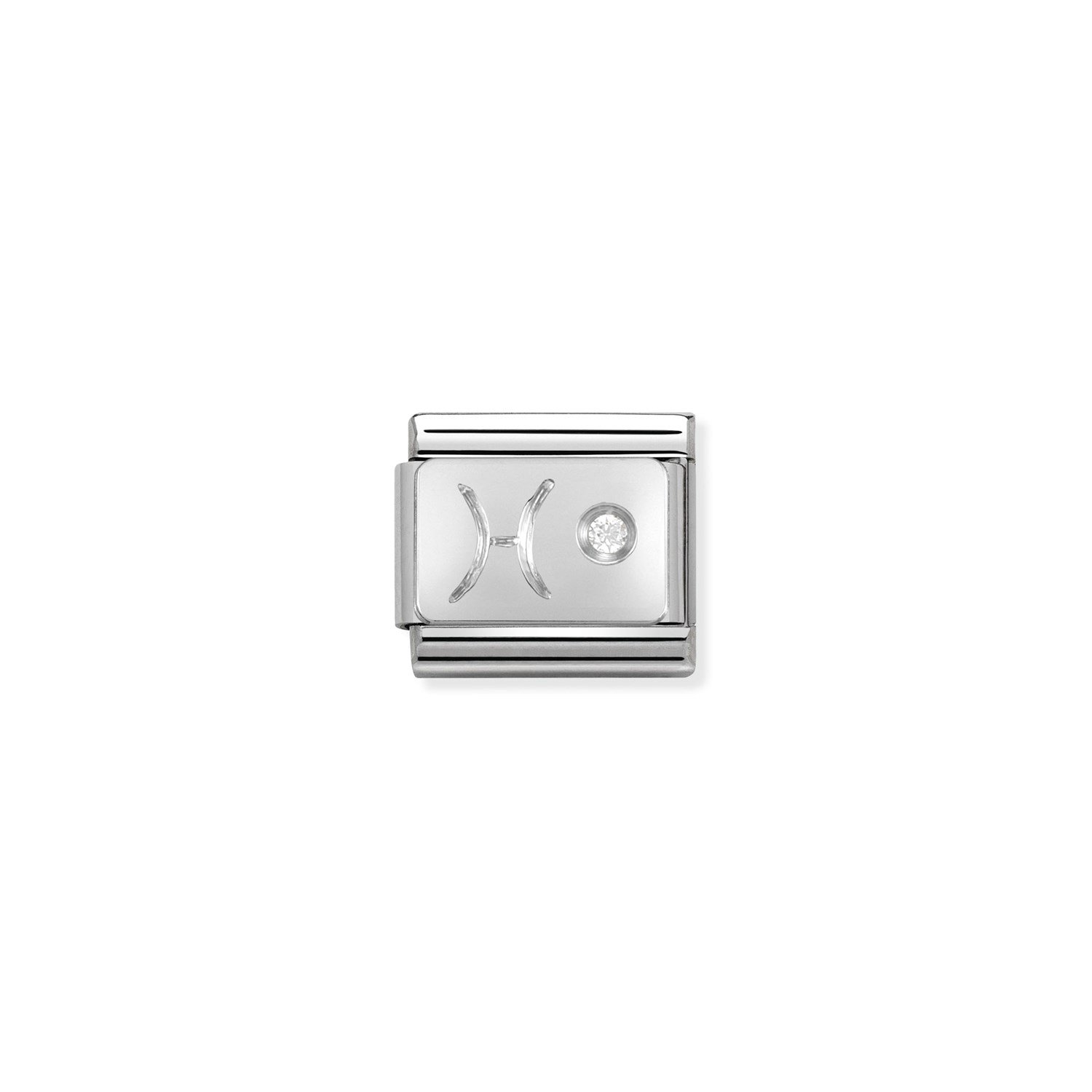 Composable Classic Link Balık Kübik Zirkon Taşlı 925 Ayar Gümüş